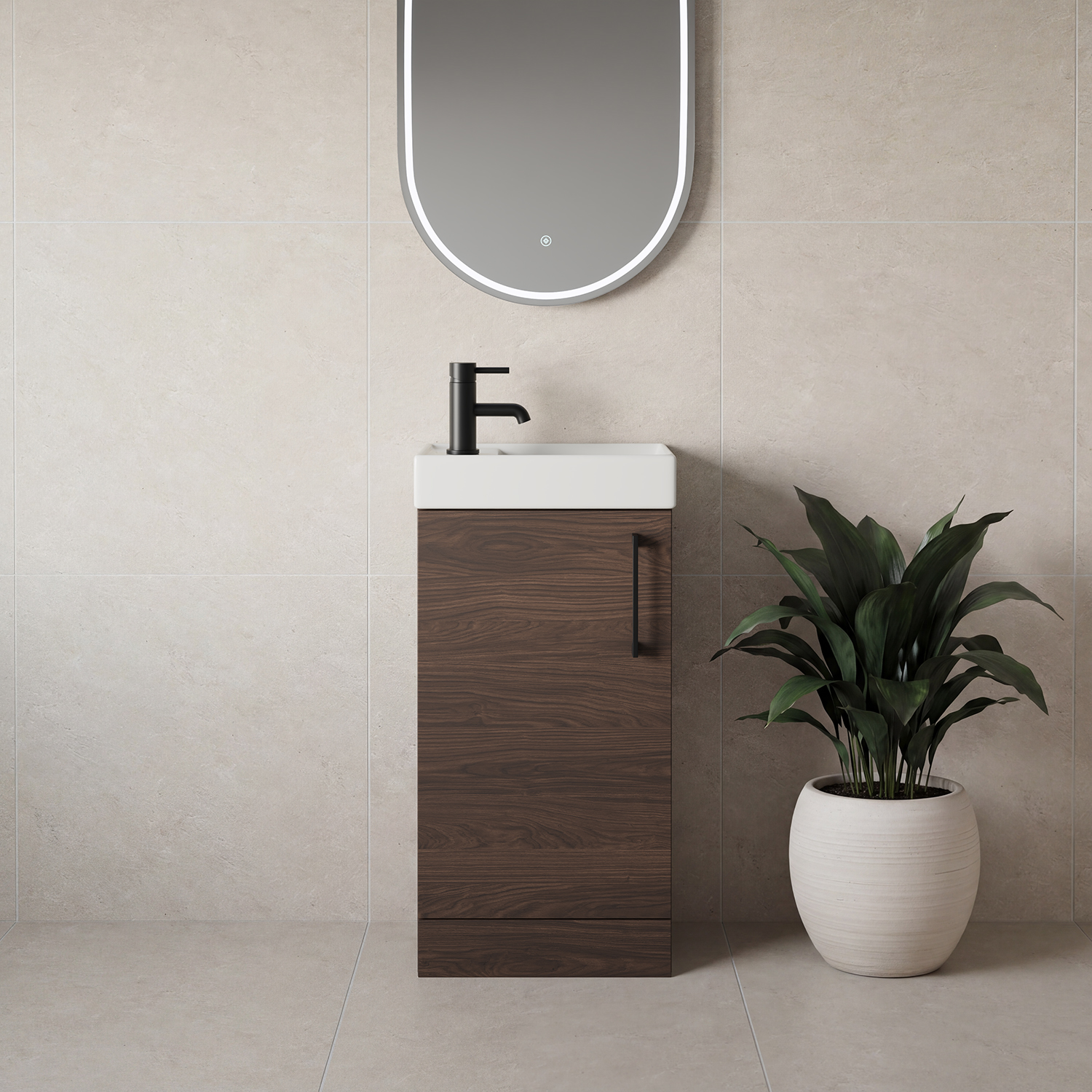 Napoli Cube Single Door Vanity Unit with Align Basin