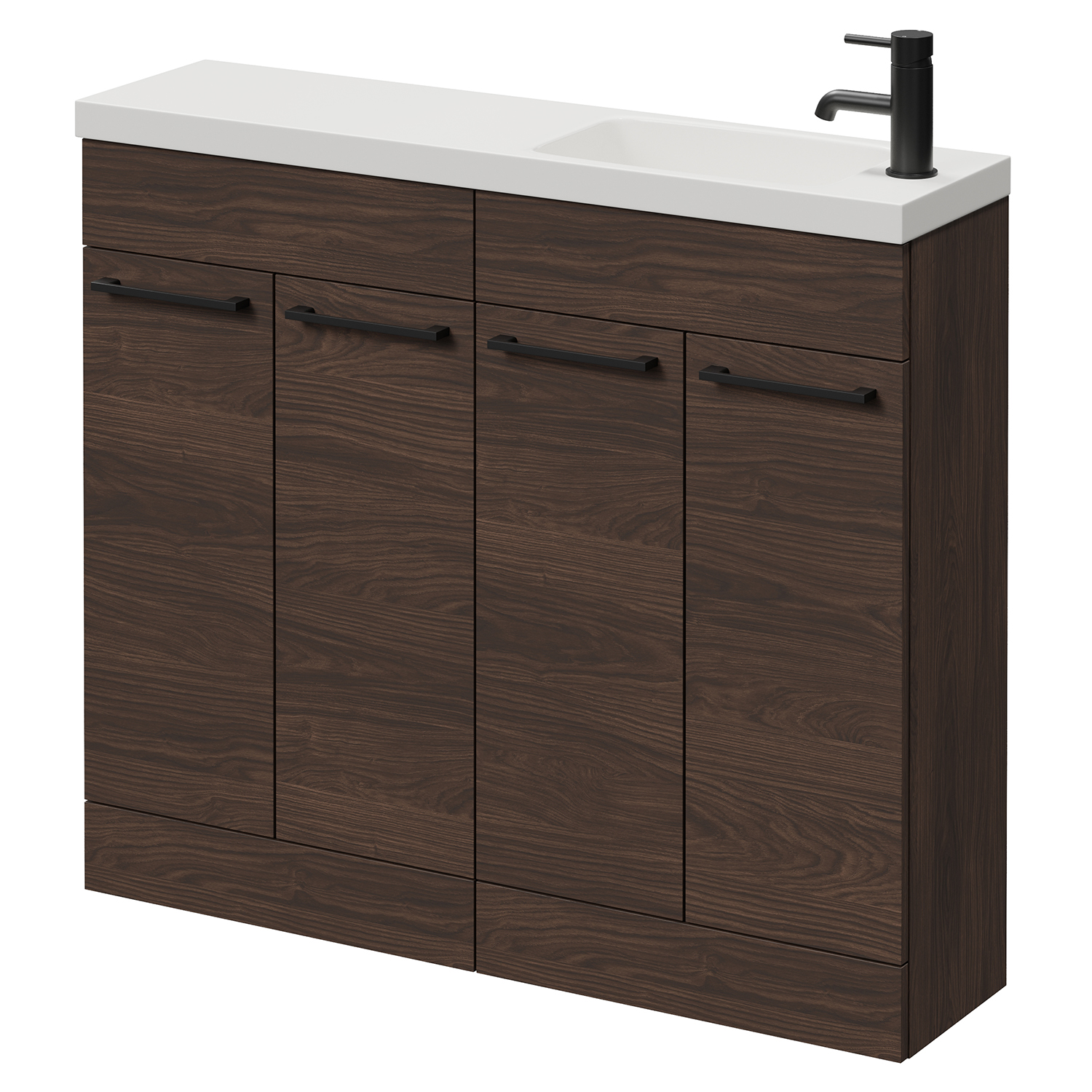 Napoli 250 4 Door Vanity Unit with Round Silvo Basin