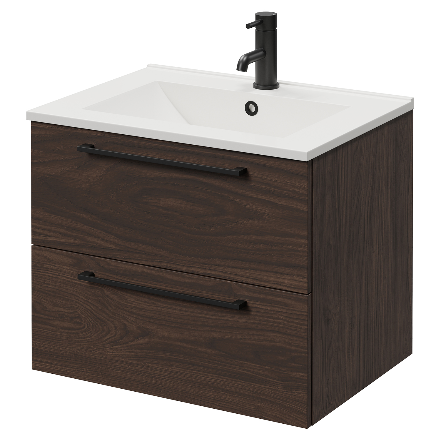 Napoli 460 Wall Mounted 2 Drawer Vanity Unit with Angel Basin