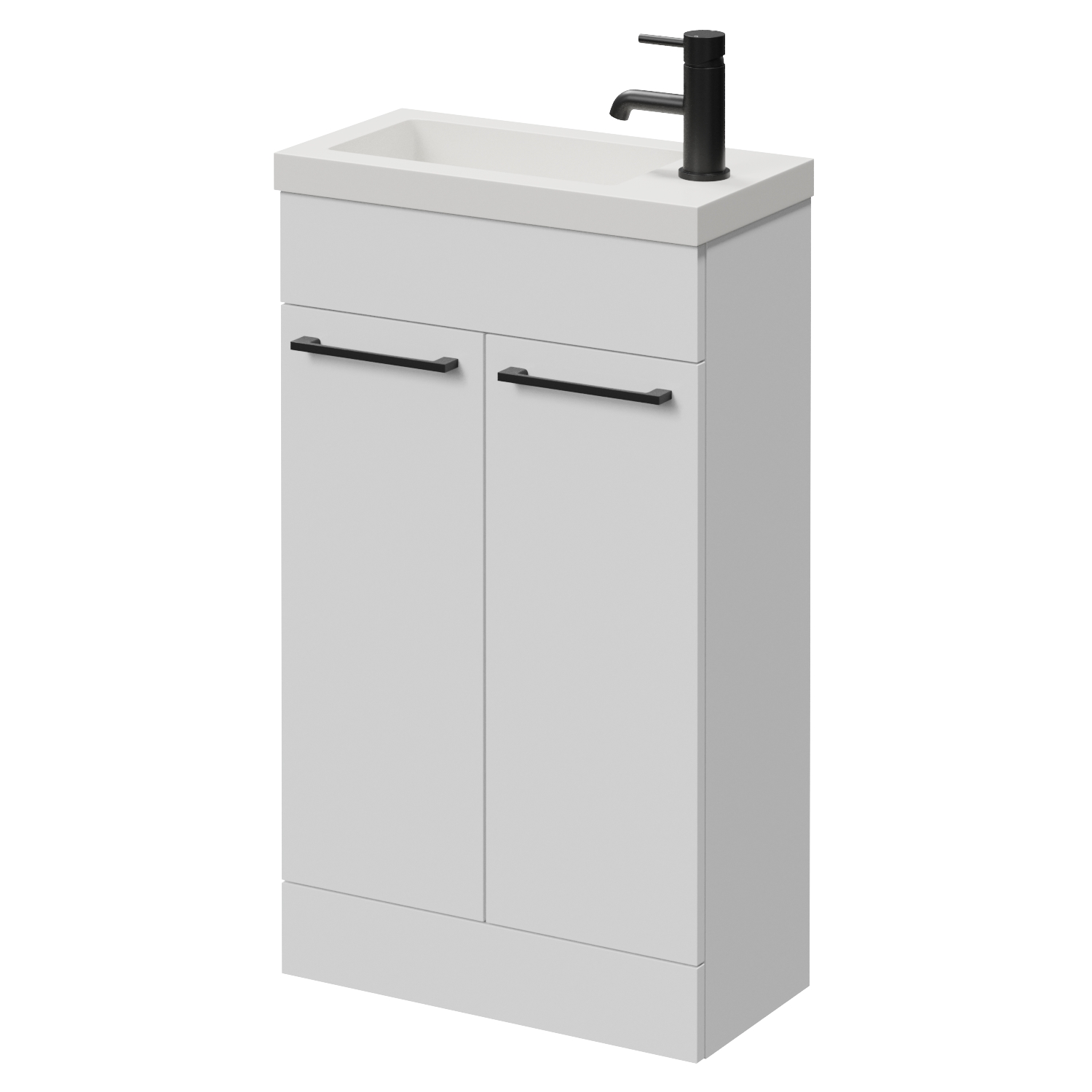 Napoli 250 2 Door Vanity Unit with Square Silvo Basin