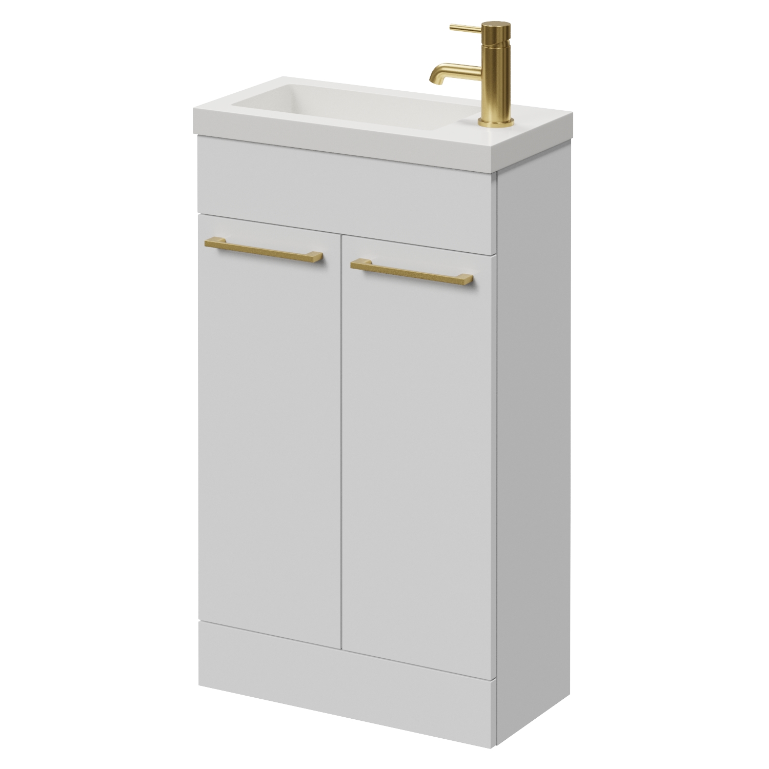 Napoli 250 2 Door Vanity Unit with Square Silvo Basin