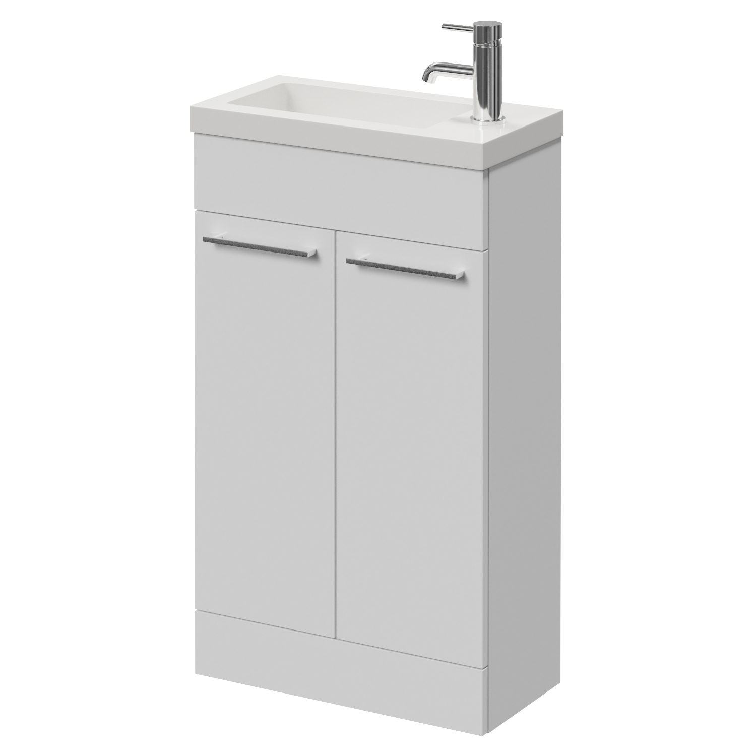 Napoli 250 2 Door Vanity Unit with Square Silvo Basin