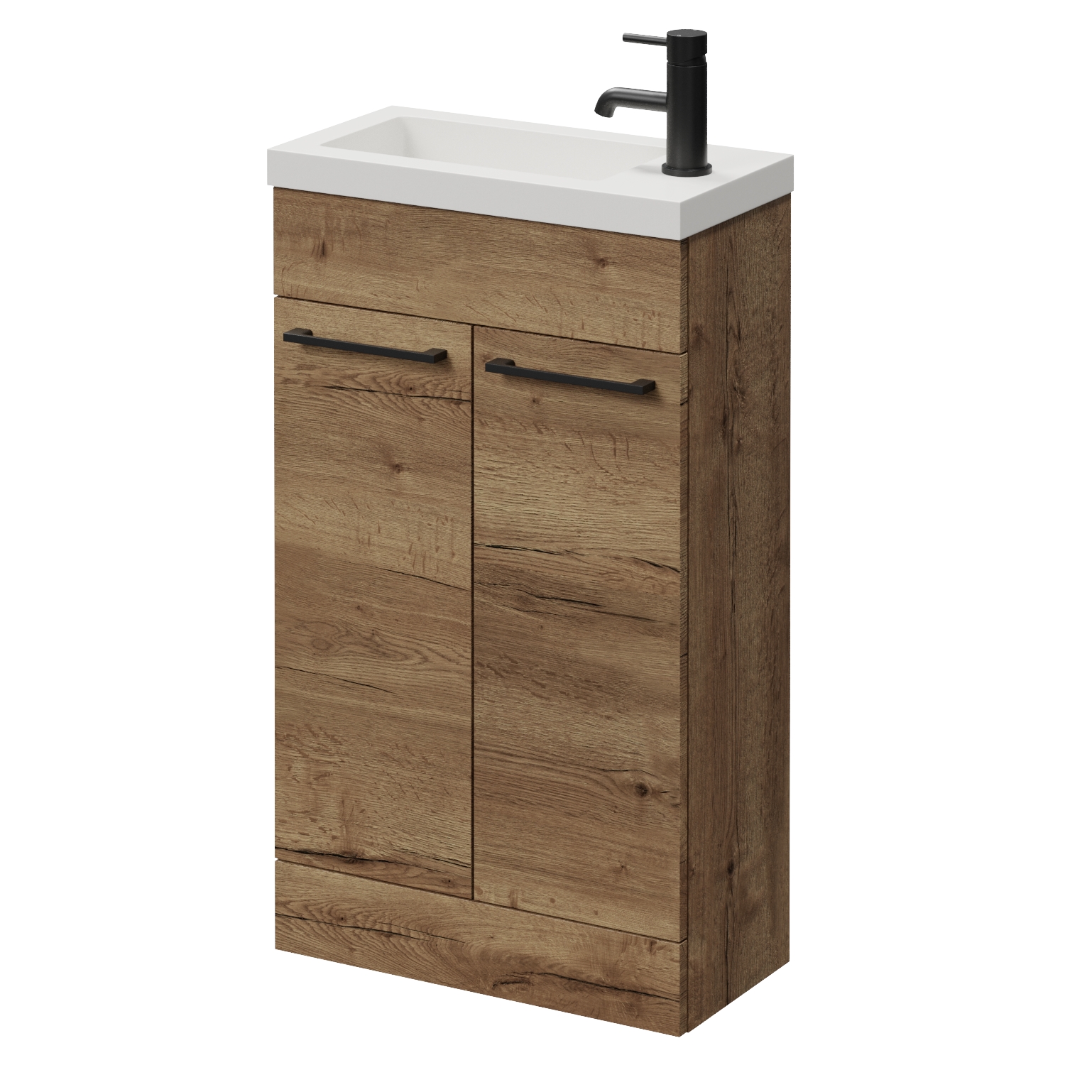 Napoli 250 2 Door Vanity Unit with Square Silvo Basin