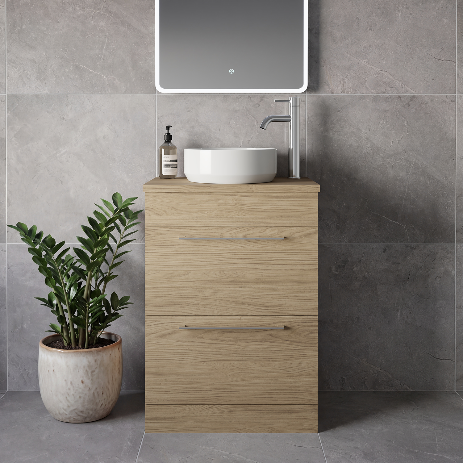 Napoli 390 2 Drawer Vanity Unit for Countertop Basins