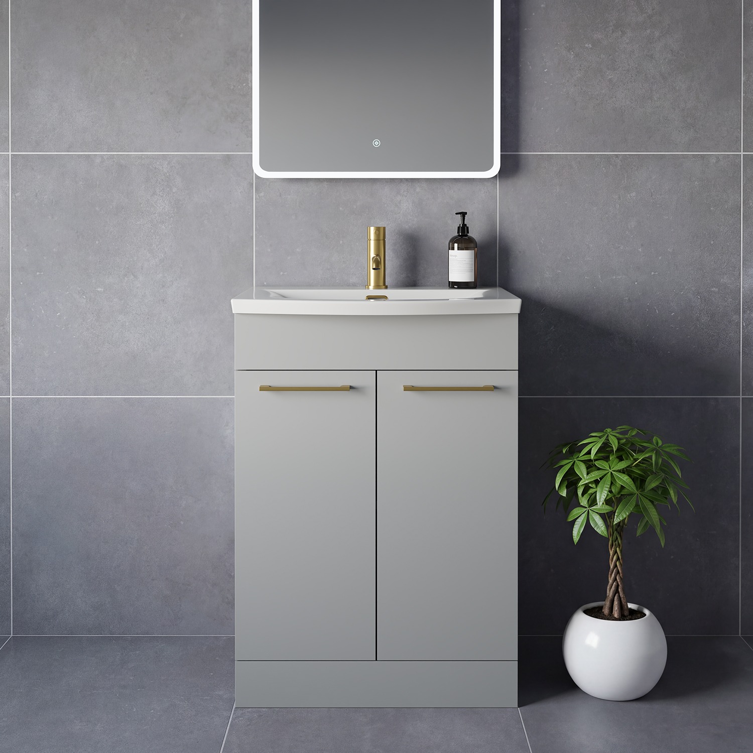 Napoli 390 2 Door Vanity Unit with Arc Basin