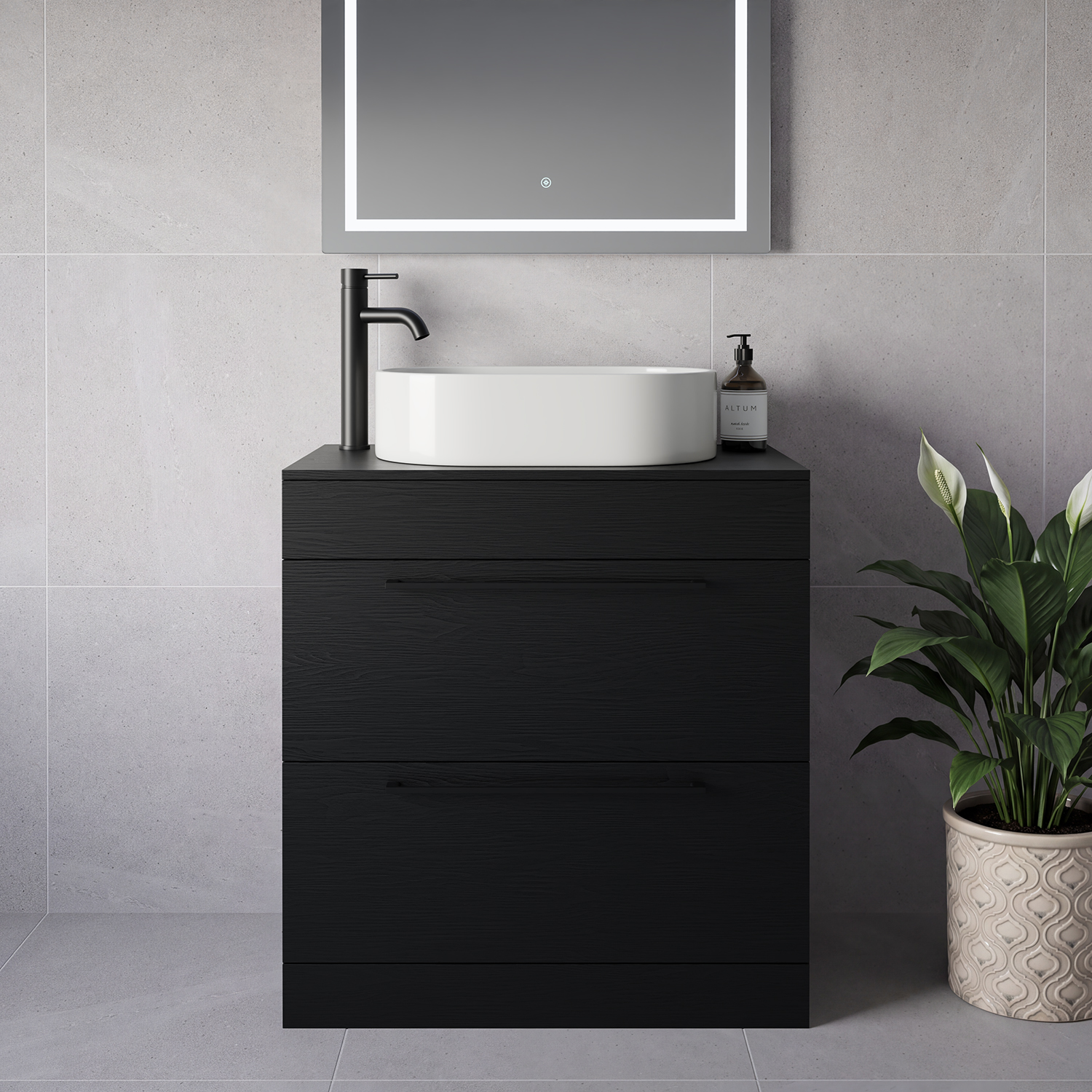 Napoli 460 2 Drawer Vanity Unit for Countertop Basins