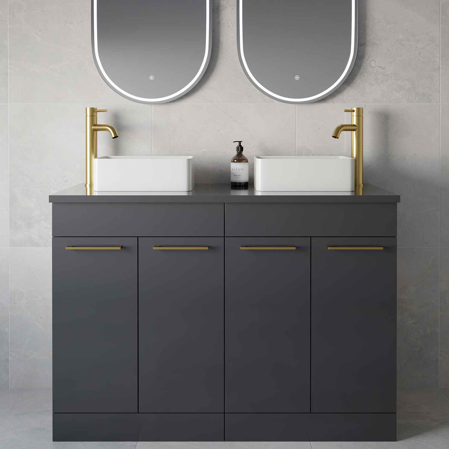 Napoli 460 4 Door Vanity Unit for Countertop Basins