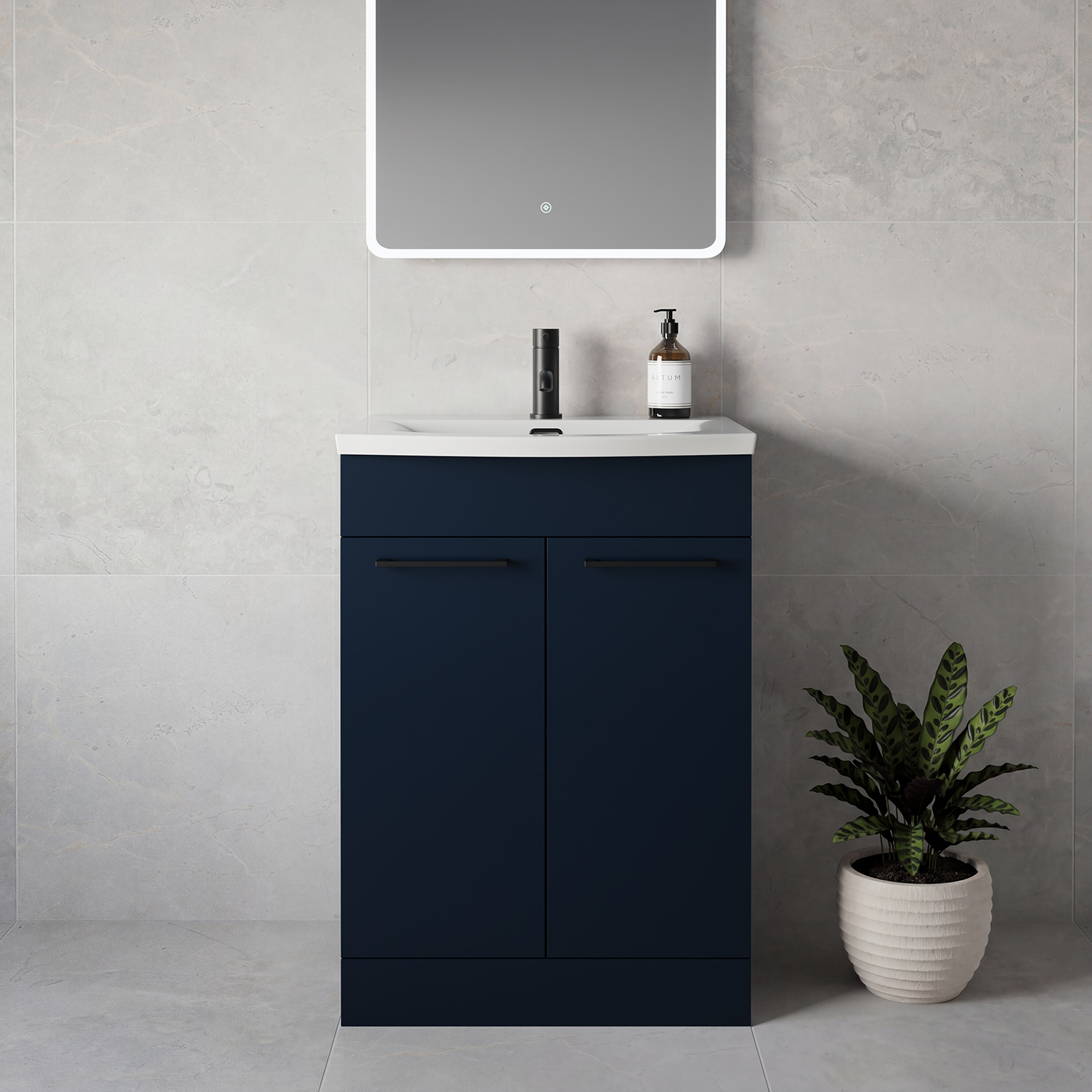 Napoli 390 2 Door Vanity Unit with Arc Basin