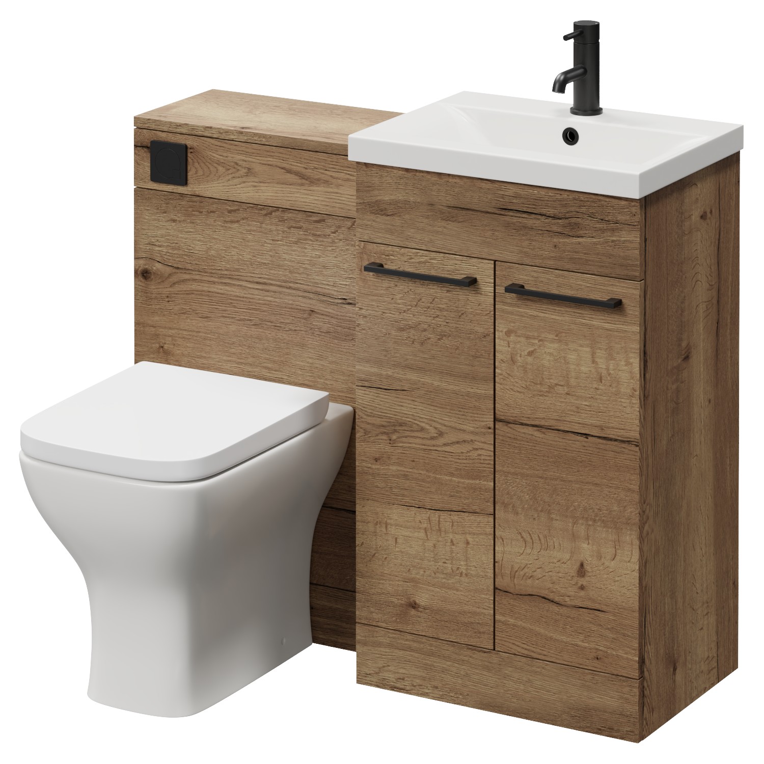 Napoli 390 2 Door Vanity Unit Toilet Suite with Glide Basin