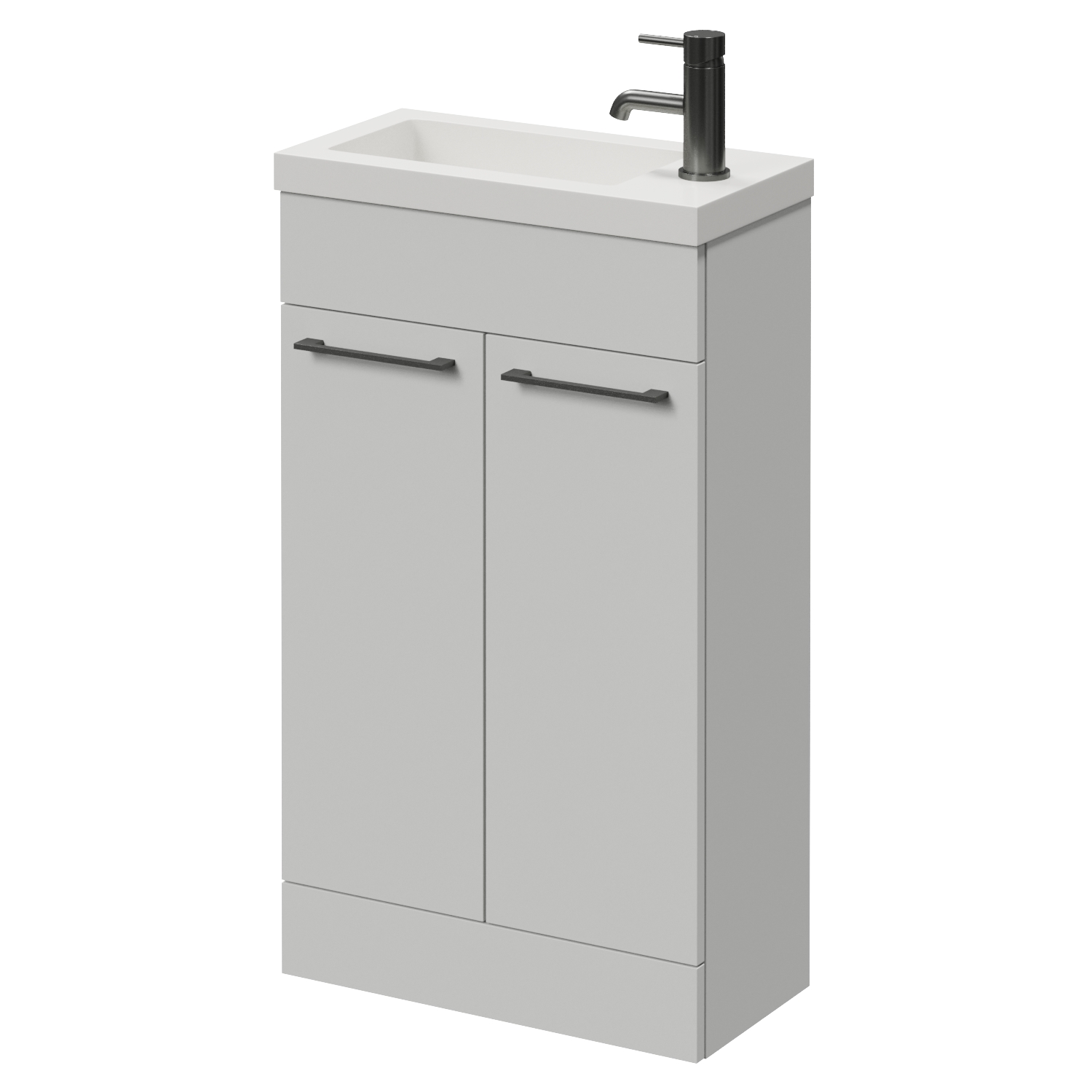 Napoli 250 2 Door Vanity Unit with Square Silvo Basin
