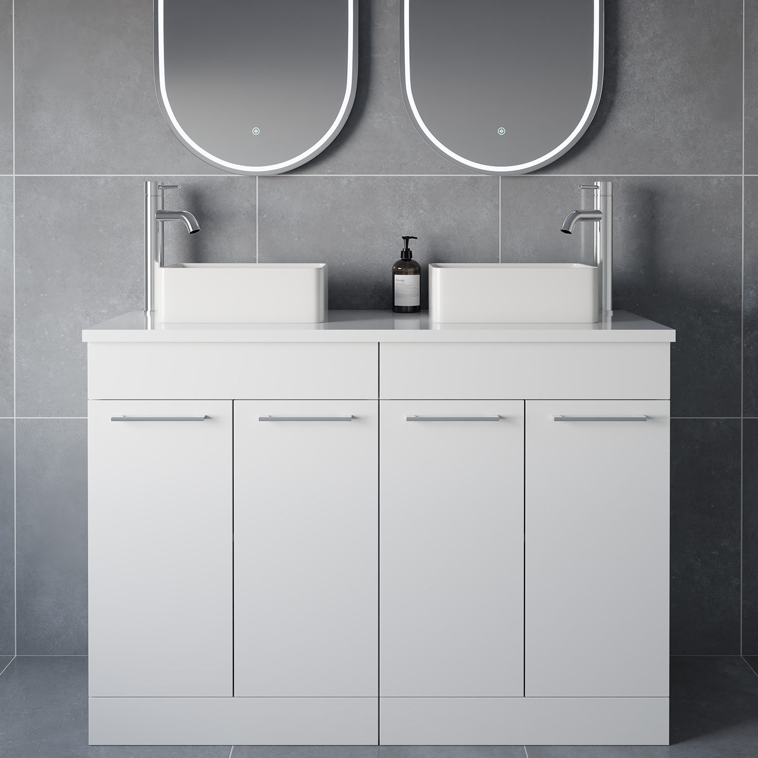 Napoli 460 4 Door Vanity Unit for Countertop Basins