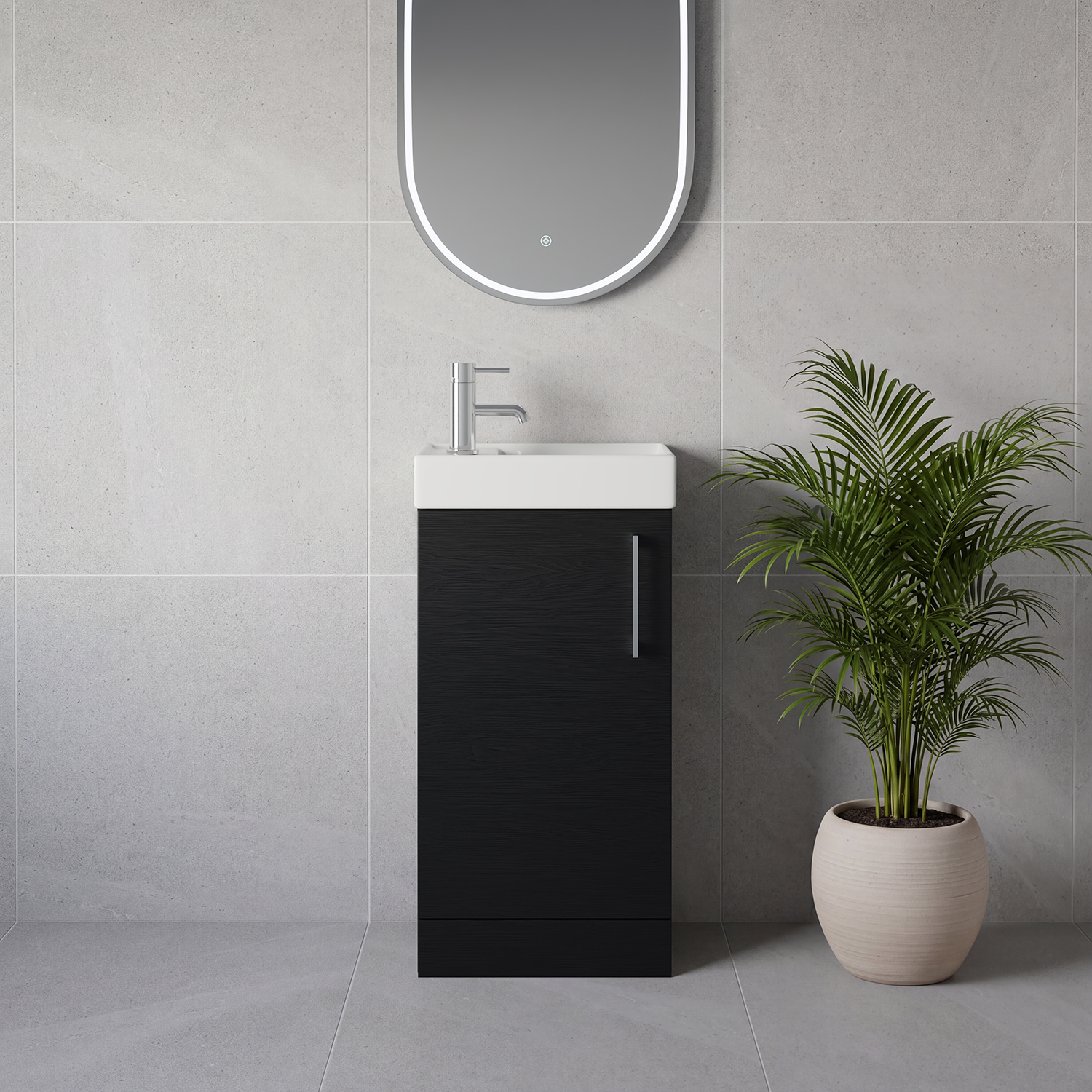 Napoli Cube Single Door Vanity Unit with Align Basin