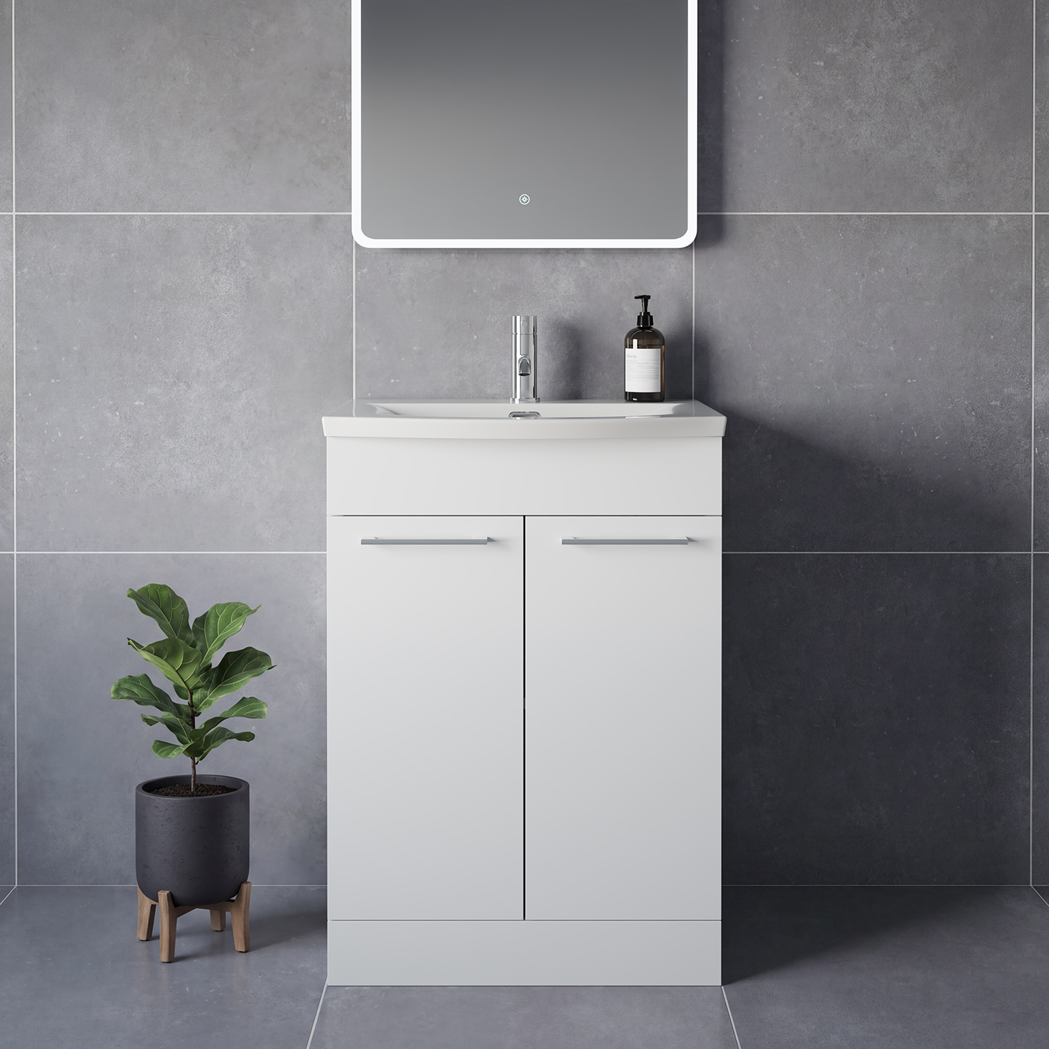 Napoli 390 2 Door Vanity Unit with Arc Basin