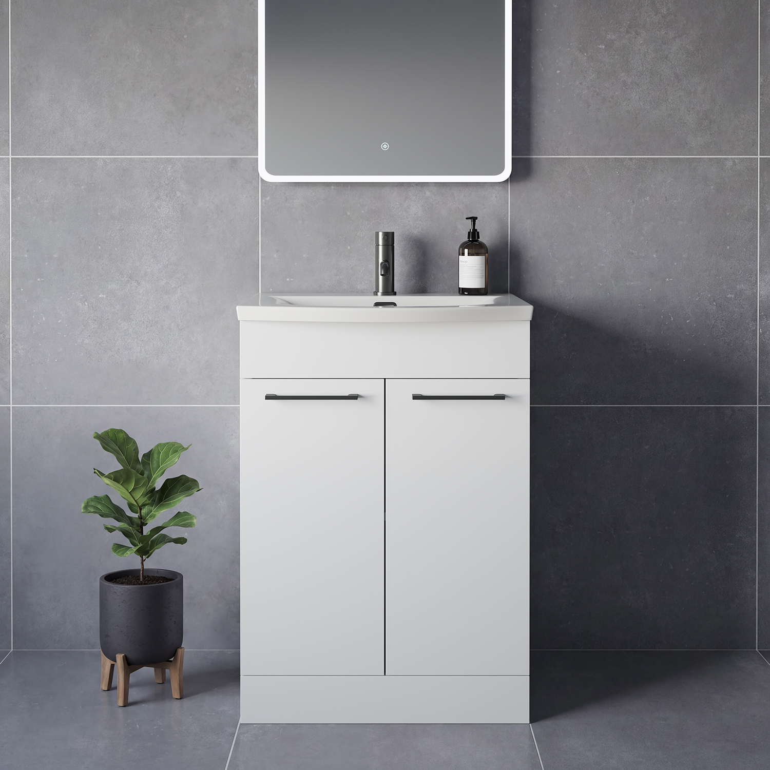 Napoli 390 2 Door Vanity Unit with Arc Basin