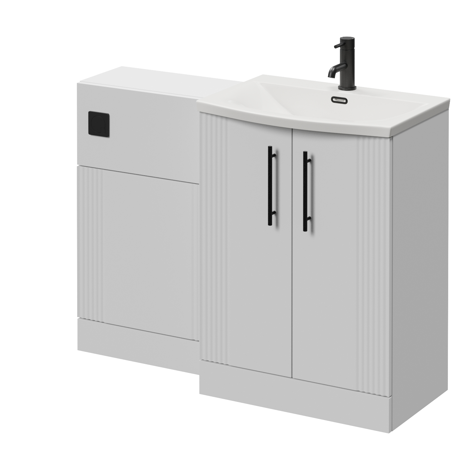 Avant 2 Door Vanity Unit and Toilet Suite with Arc Basin