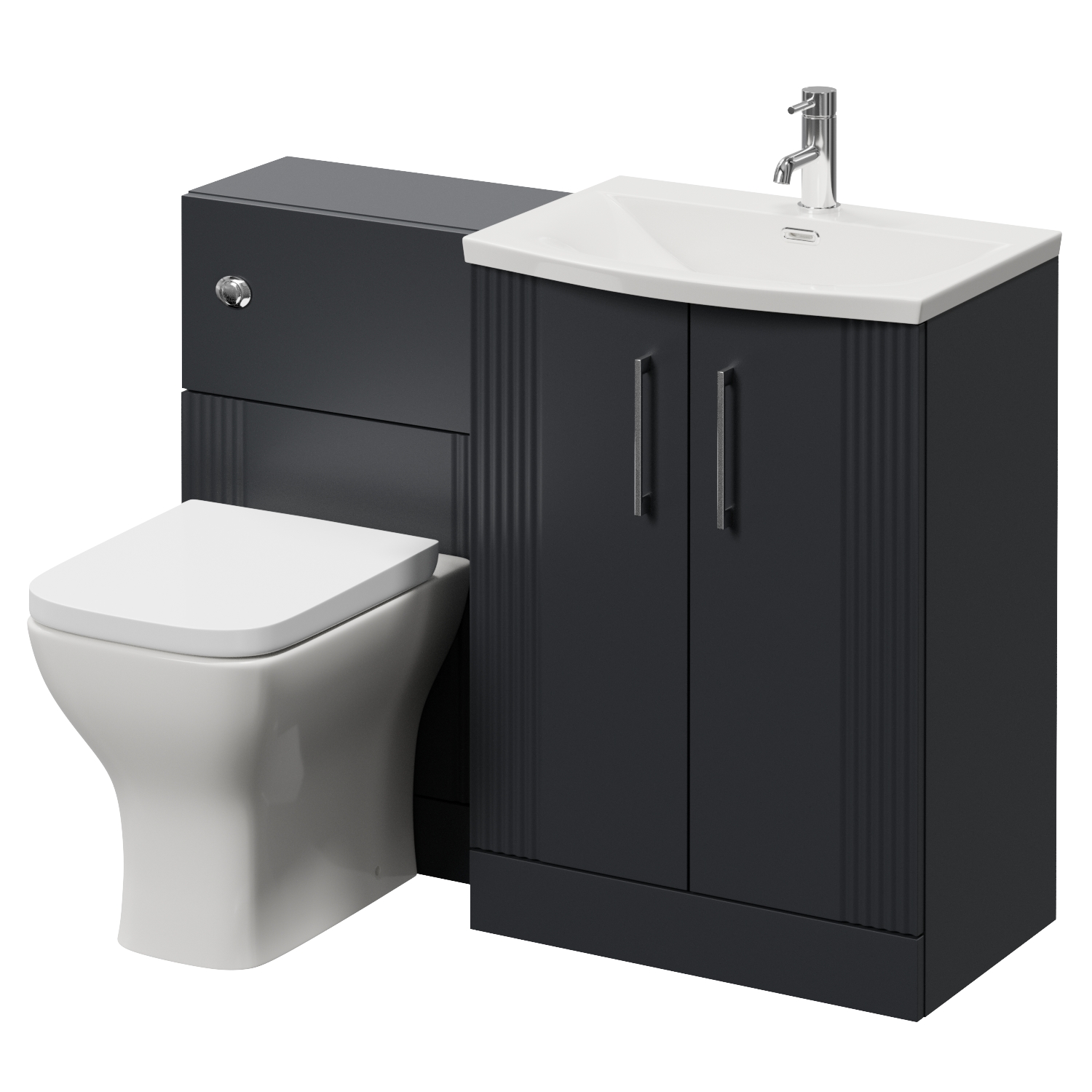 Avant 2 Door Vanity Unit and Toilet Suite with Arc Basin