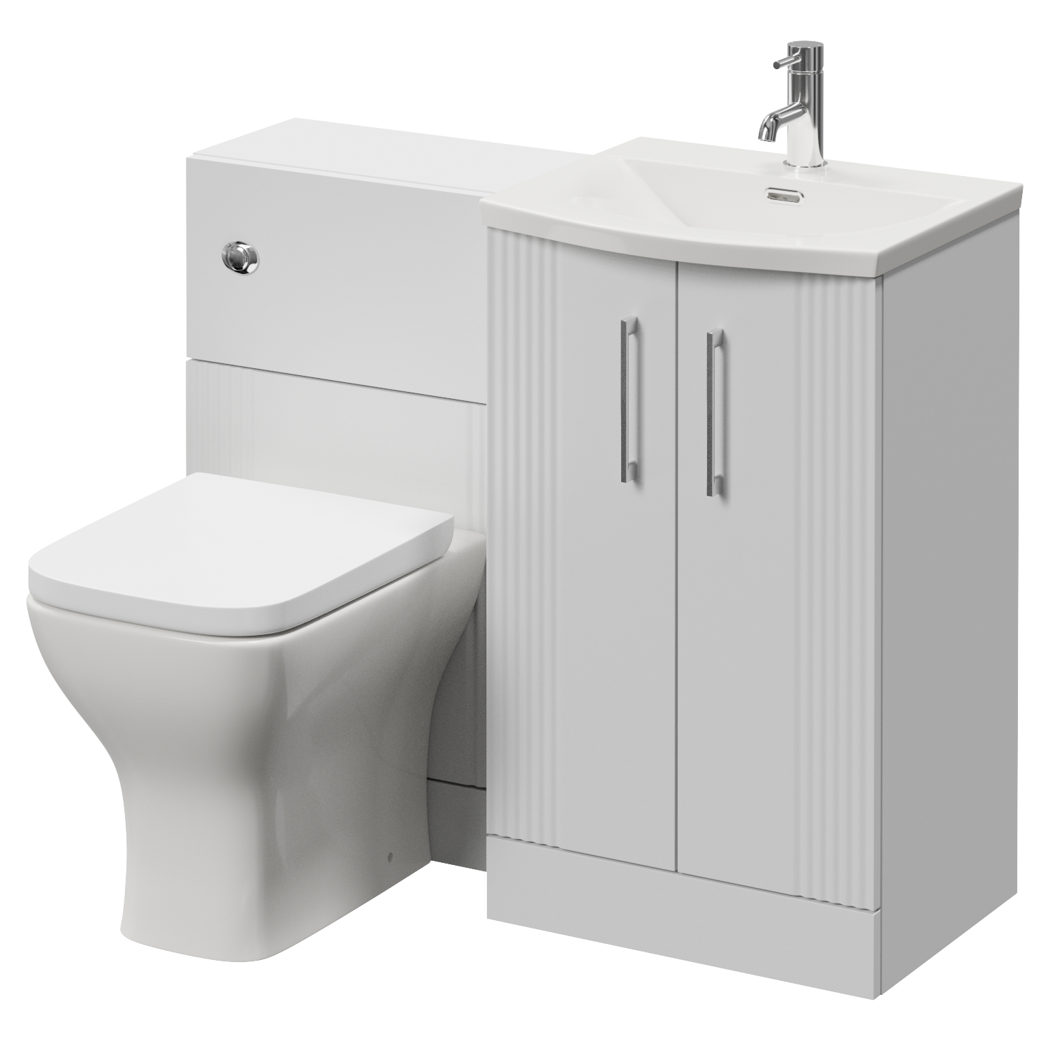 Avant 2 Door Vanity Unit and Toilet Suite with Arc Basin