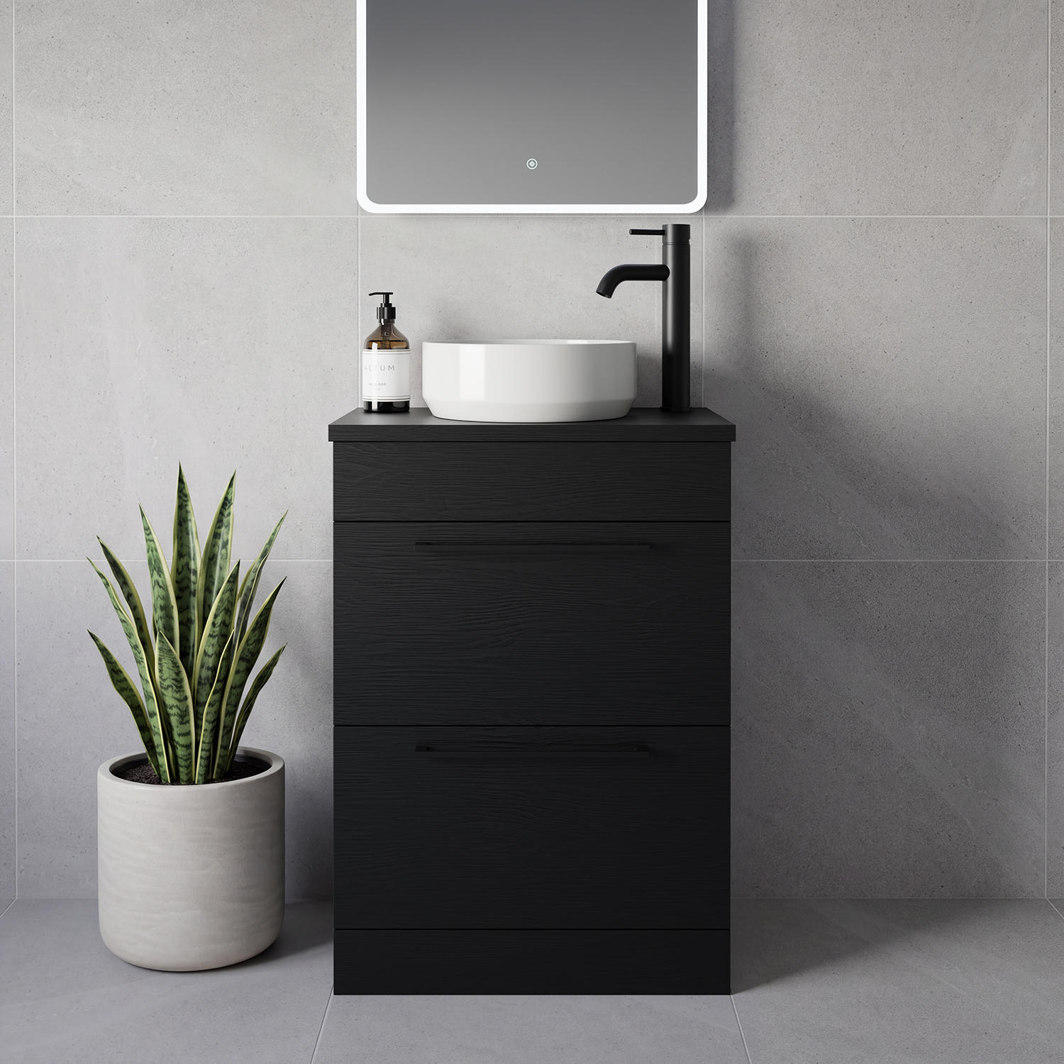 Napoli 390 2 Drawer Vanity Unit for Countertop Basins
