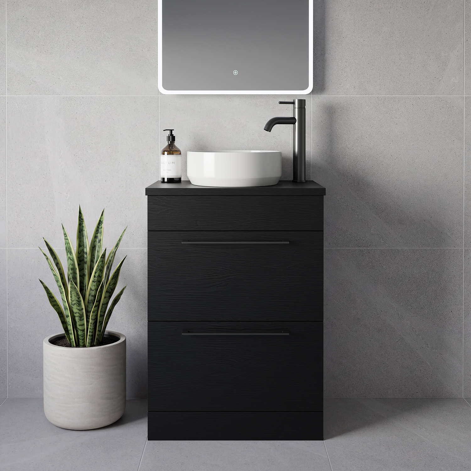 Napoli 390 2 Drawer Vanity Unit for Countertop Basins