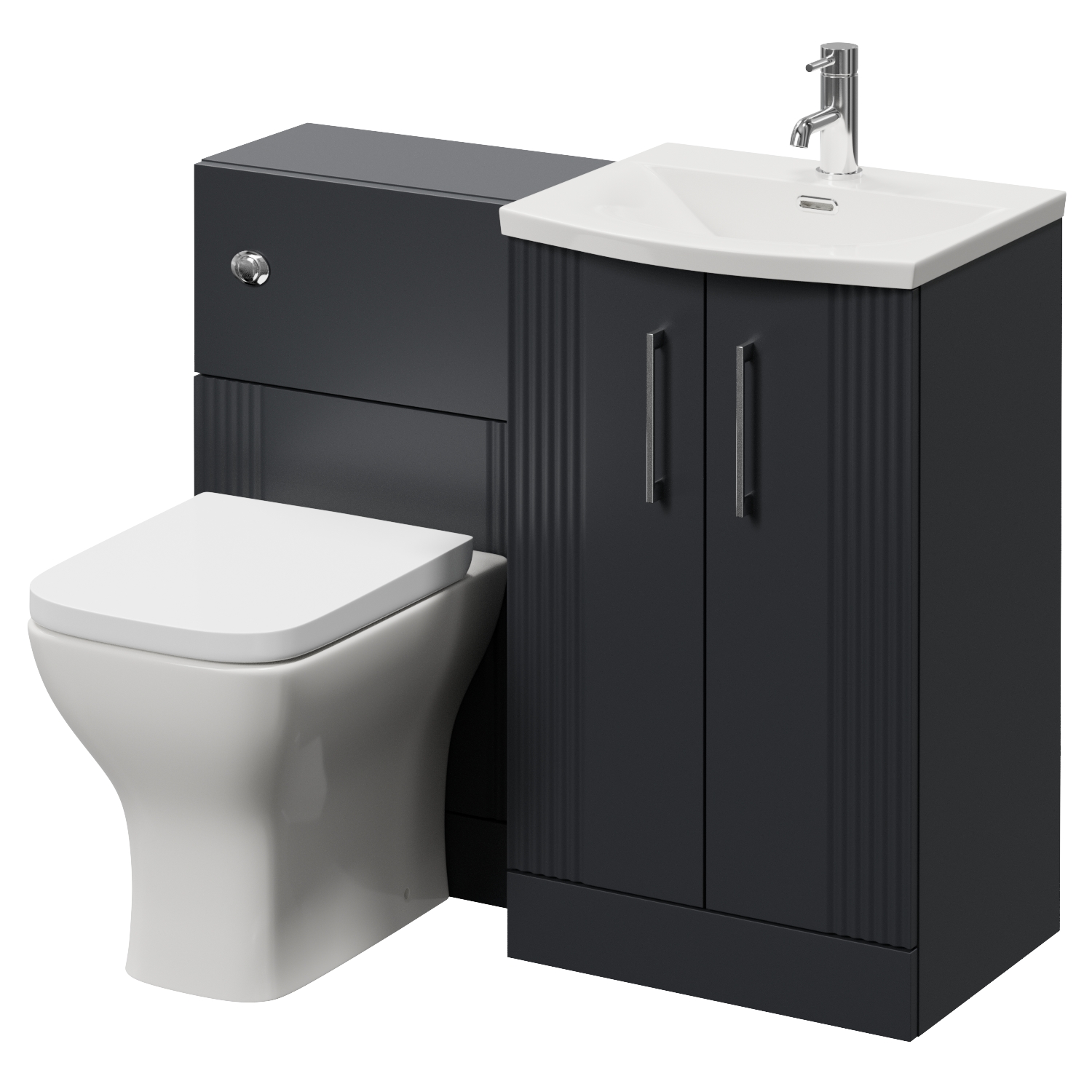Avant 2 Door Vanity Unit and Toilet Suite with Arc Basin