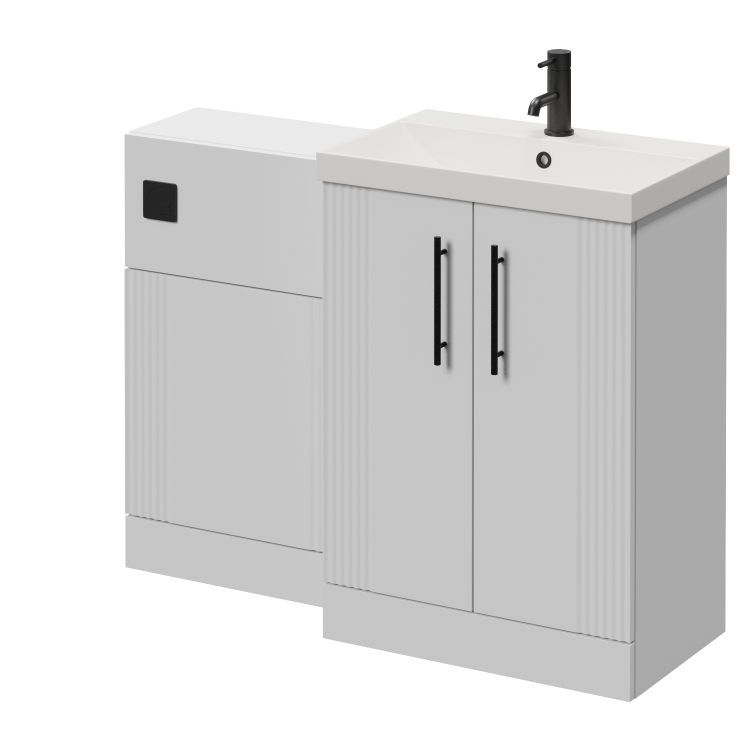 Avant 2 Door Vanity Unit and Toilet Suite with Rimini Basin