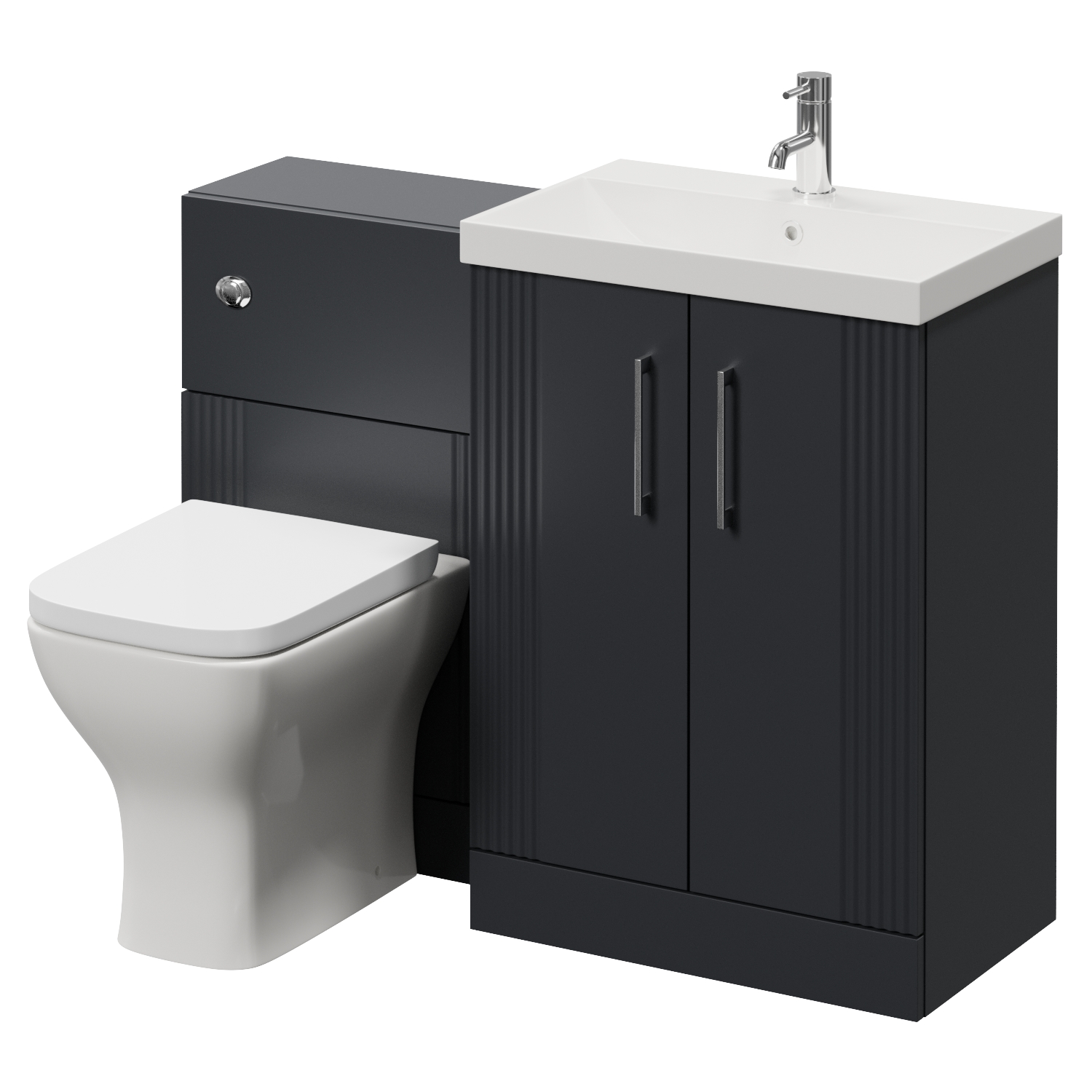 Avant 2 Door Vanity Unit and Toilet Suite with Rimini Basin