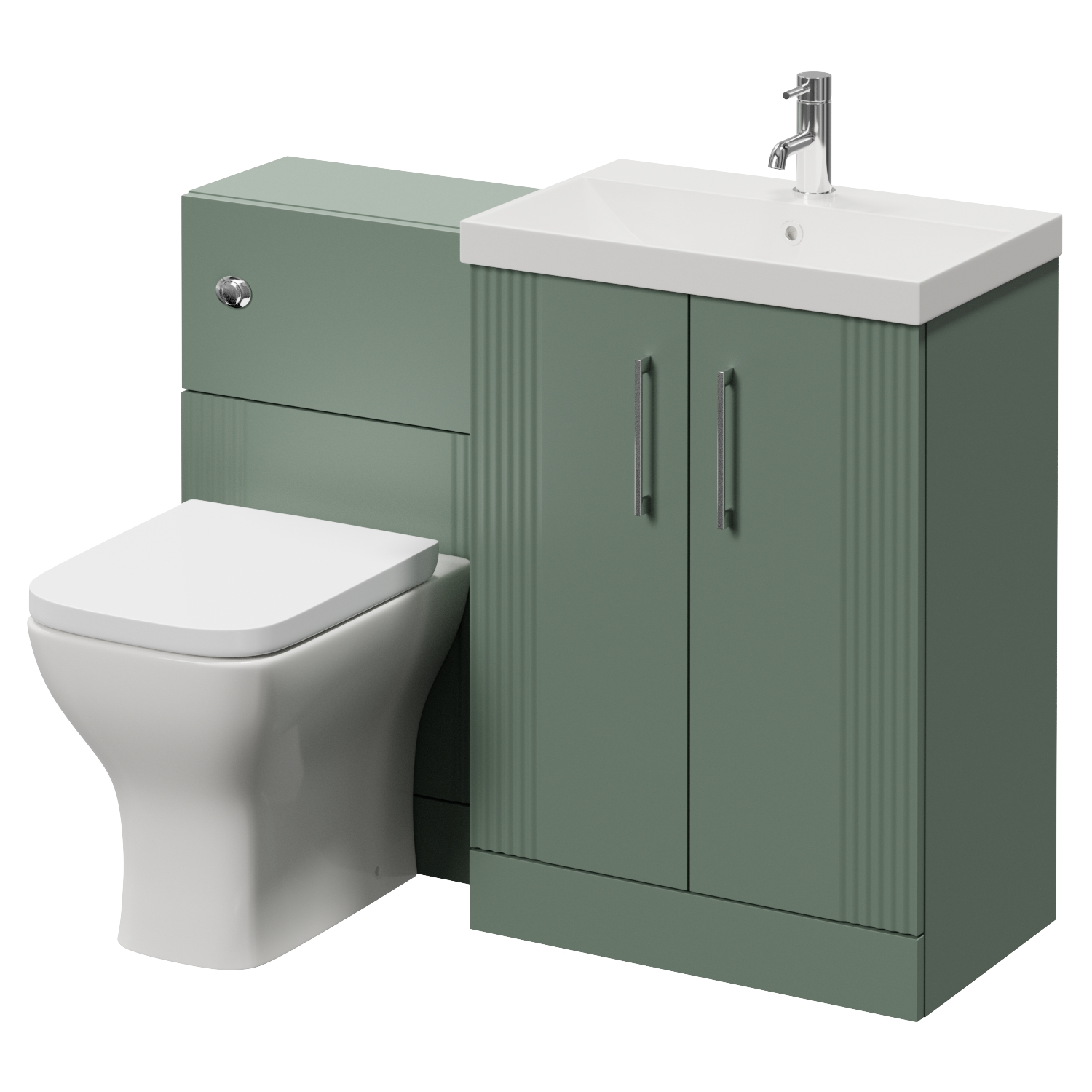 Avant 2 Door Vanity Unit and Toilet Suite with Rimini Basin