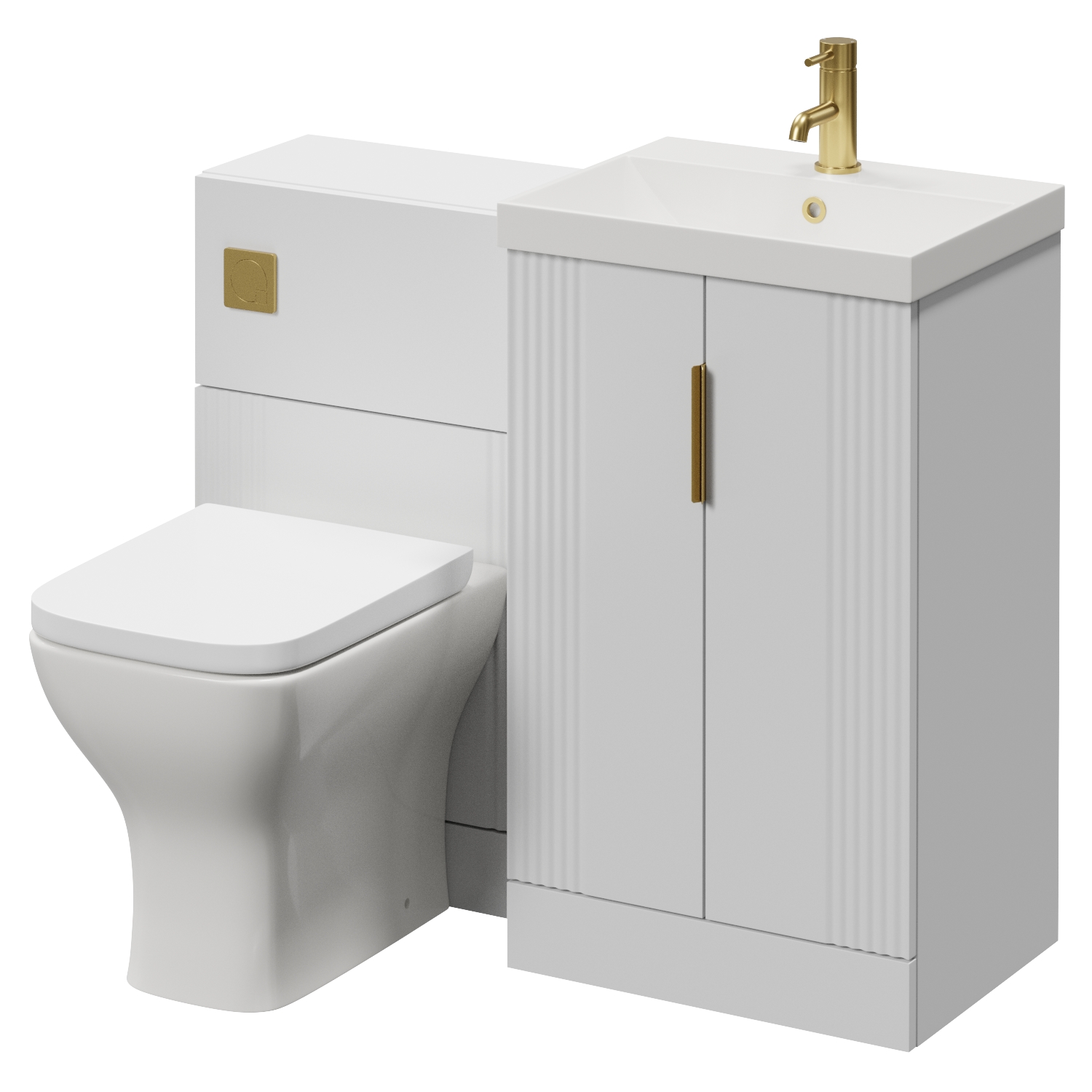 Avant 2 Door Vanity Unit and Toilet Suite with Rimini Basin