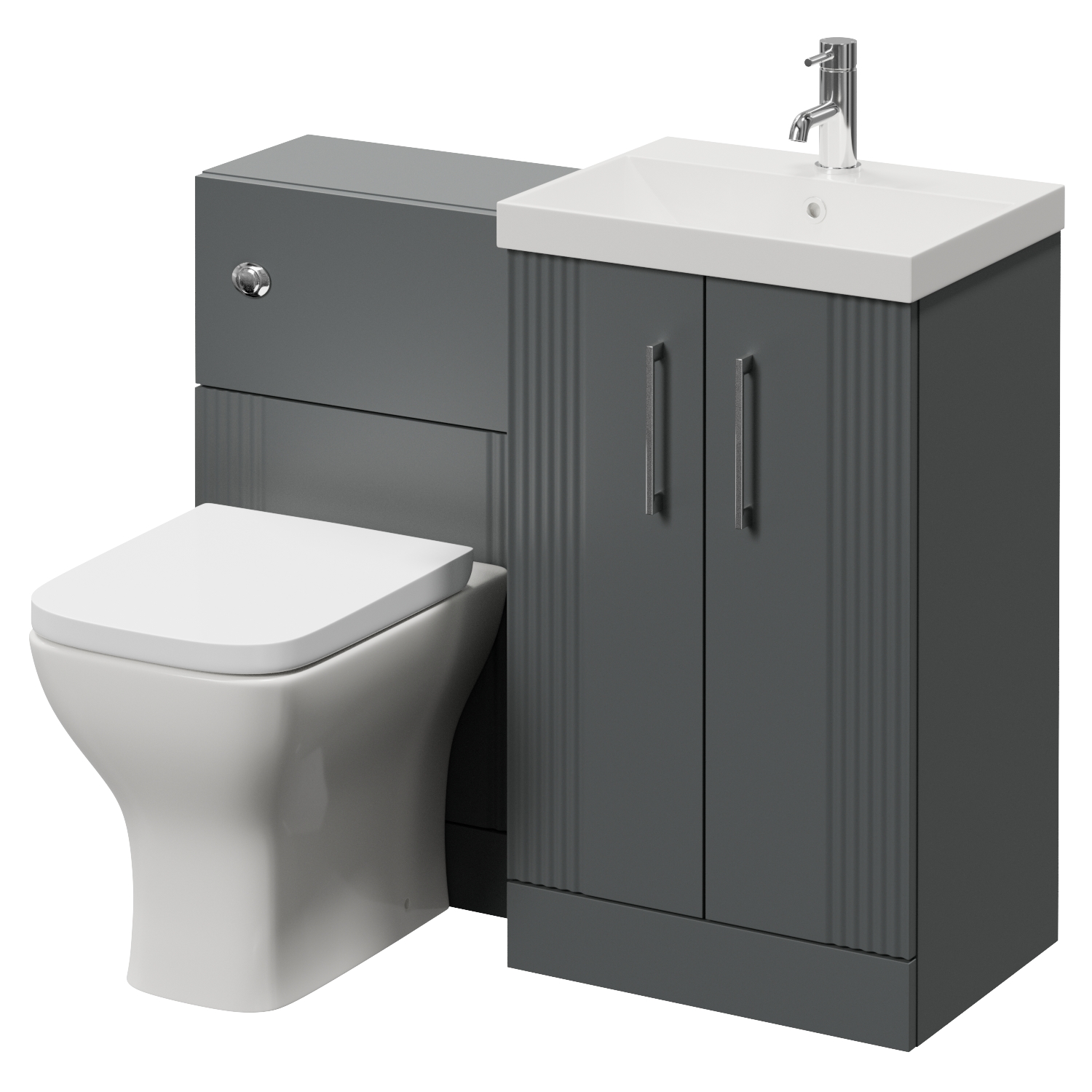 Avant 2 Door Vanity Unit and Toilet Suite with Rimini Basin