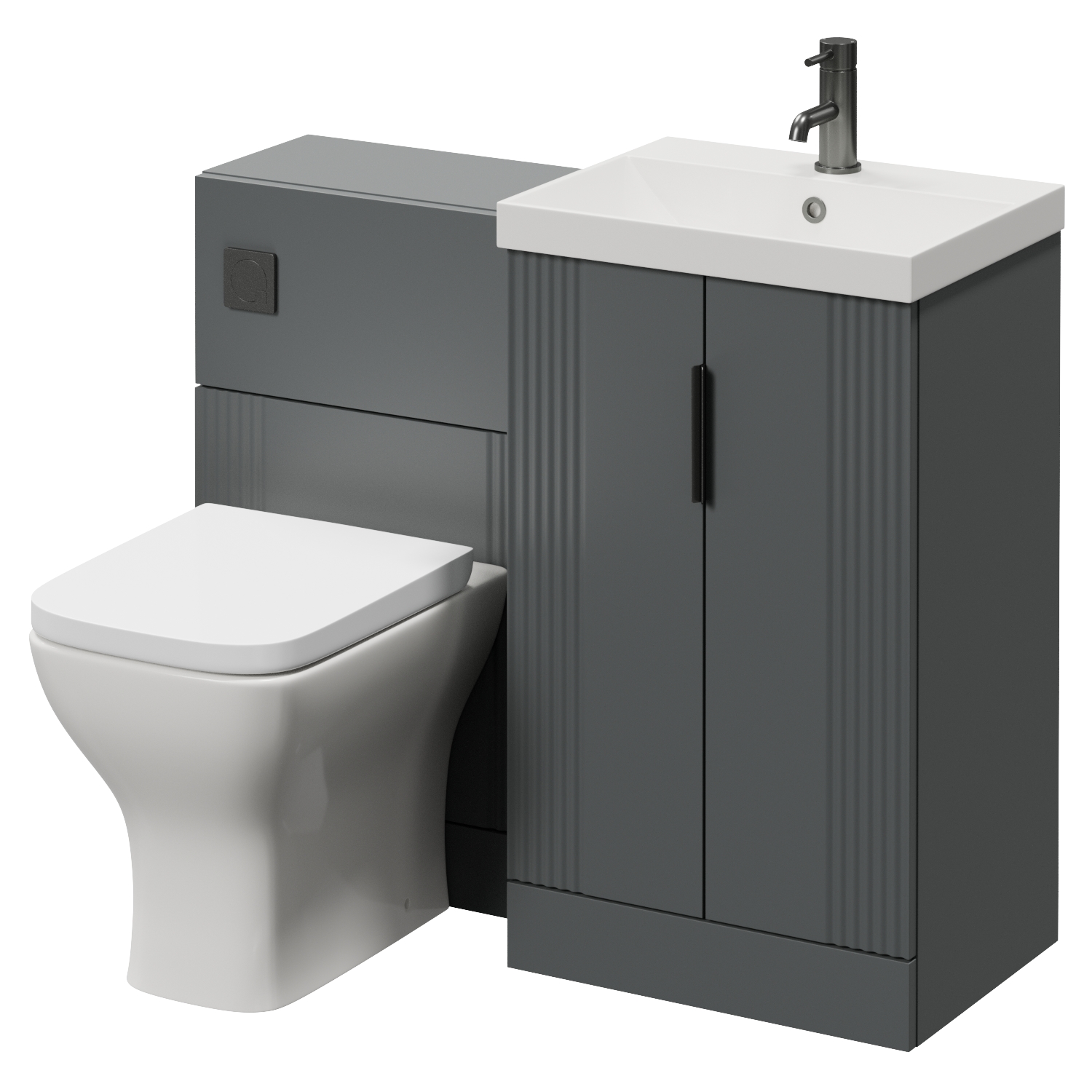 Avant 2 Door Vanity Unit and Toilet Suite with Rimini Basin