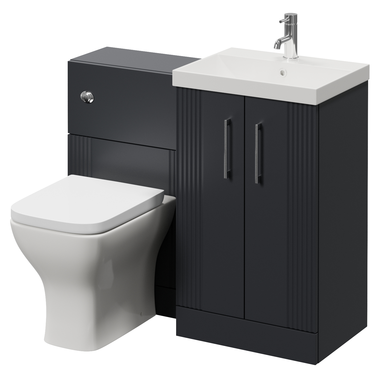 Avant 2 Door Vanity Unit and Toilet Suite with Rimini Basin