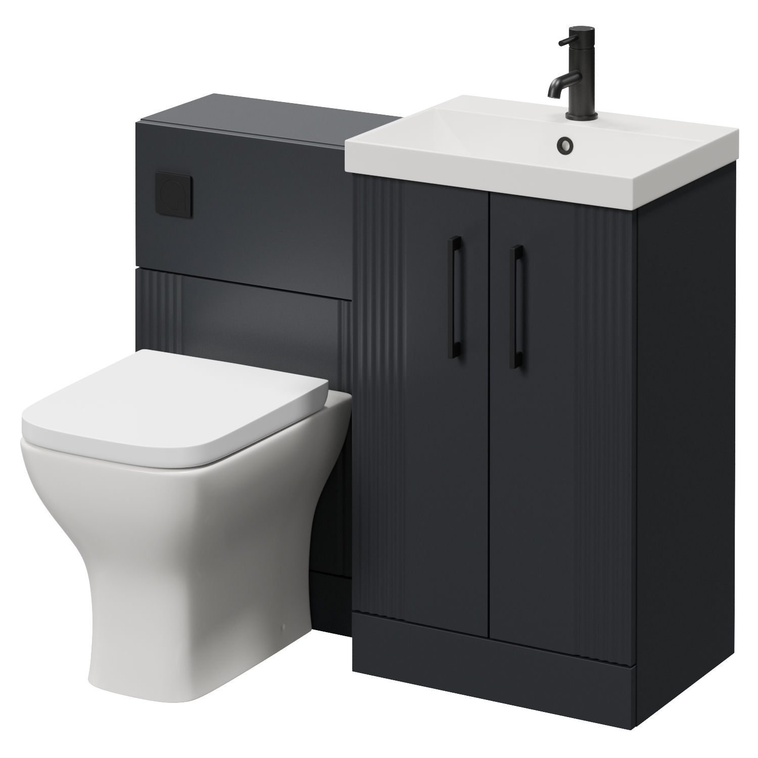 Avant 2 Door Vanity Unit and Toilet Suite with Rimini Basin