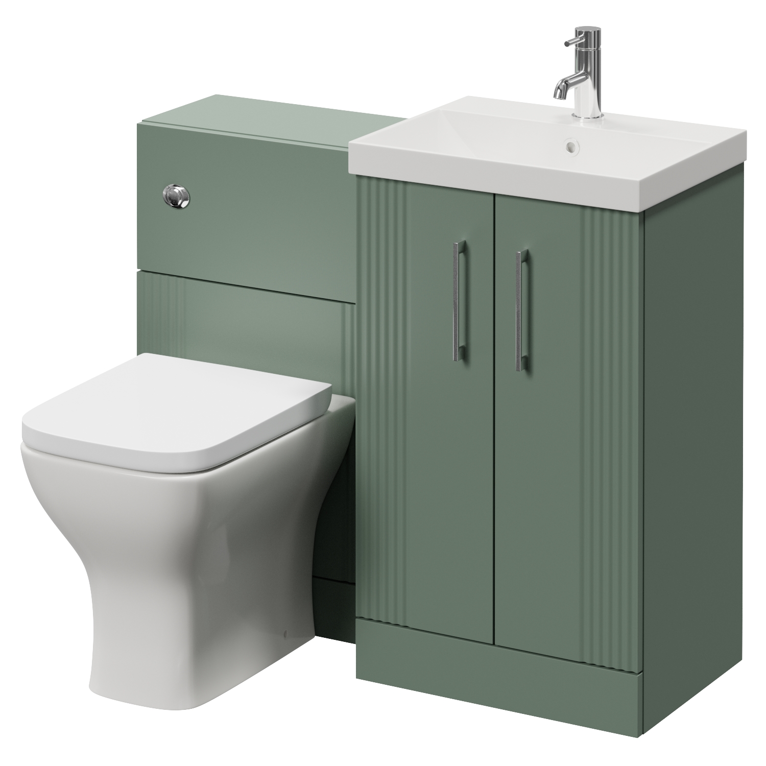 Avant 2 Door Vanity Unit and Toilet Suite with Rimini Basin