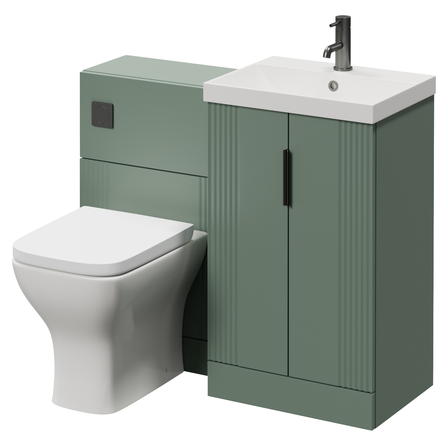 Avant 2 Door Vanity Unit and Toilet Suite with Rimini Basin