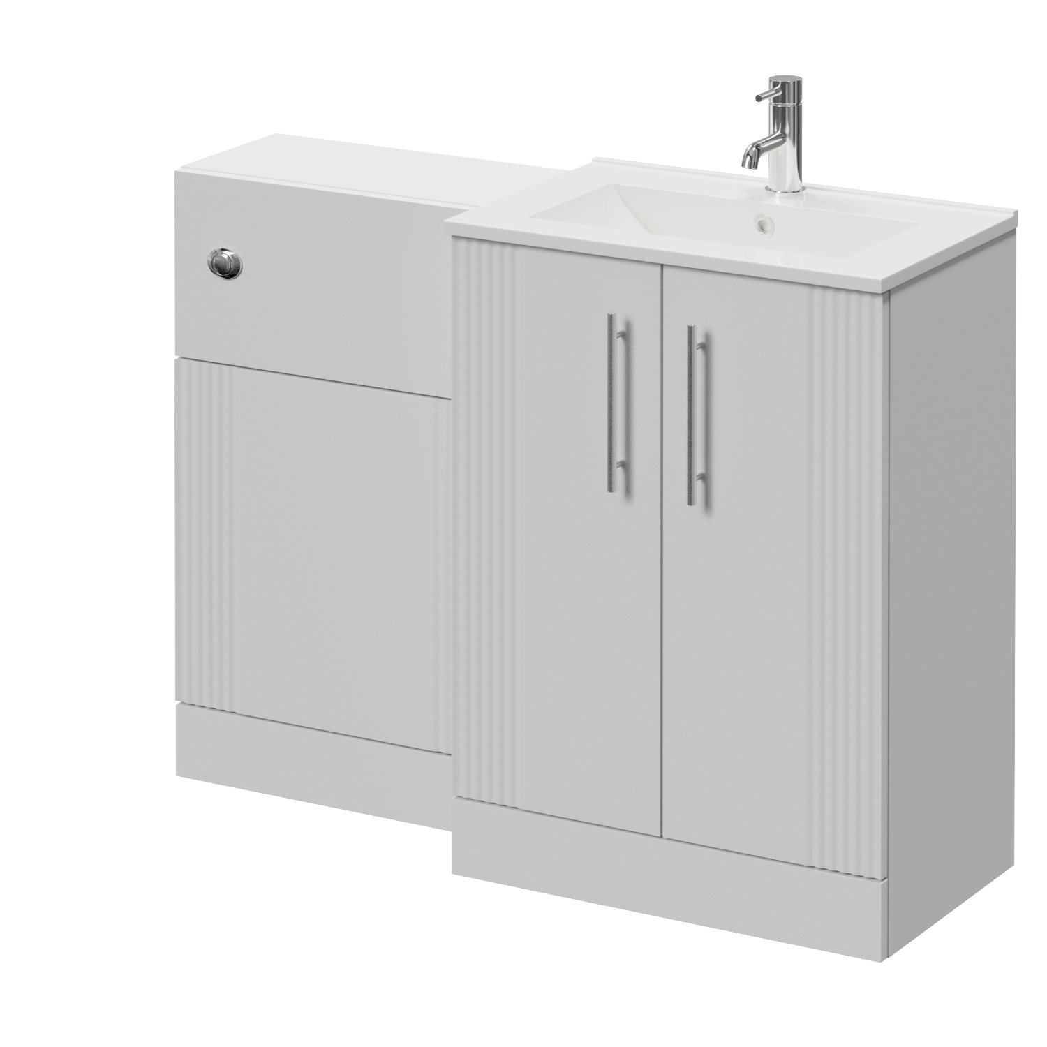 Avant 2 Door Vanity Unit and Toilet Suite with Angel Basin