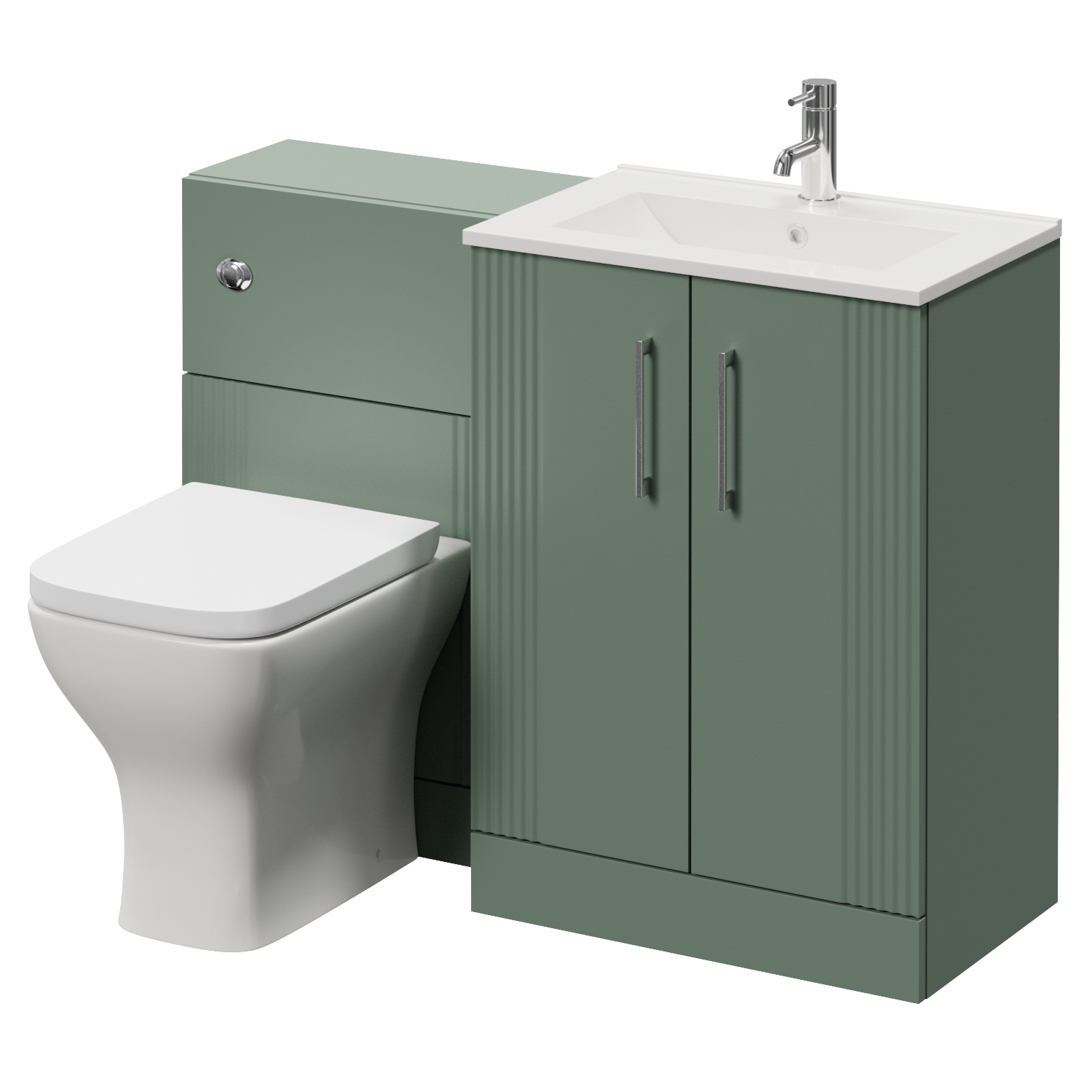 Avant 2 Door Vanity Unit and Toilet Suite with Angel Basin