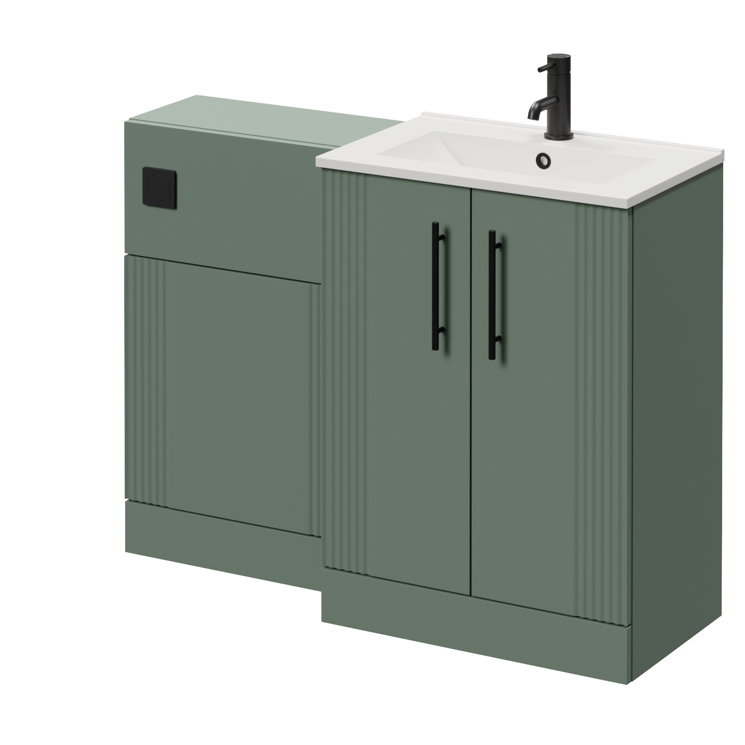 Avant 2 Door Vanity Unit and Toilet Suite with Angel Basin