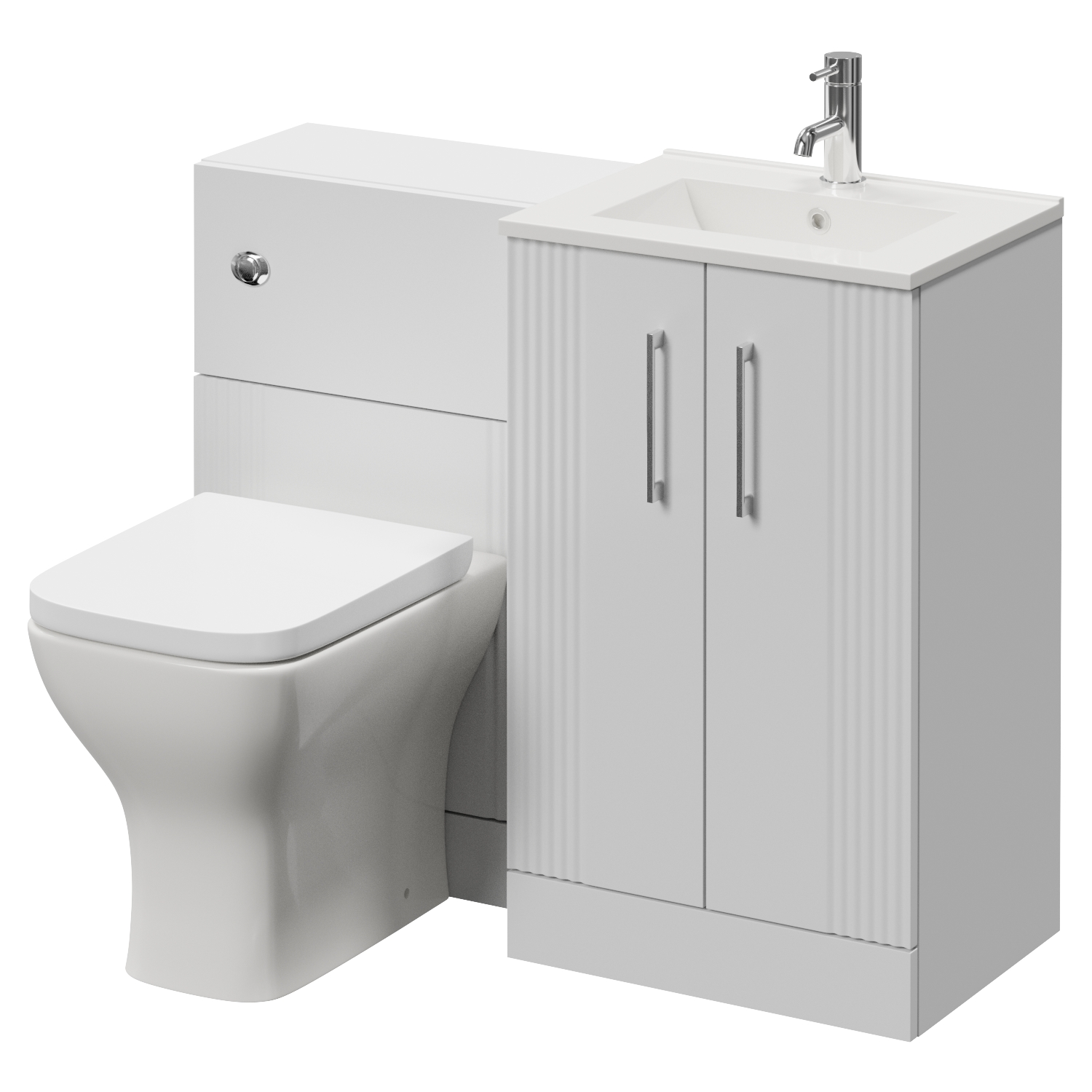 Avant 2 Door Vanity Unit and Toilet Suite with Angel Basin