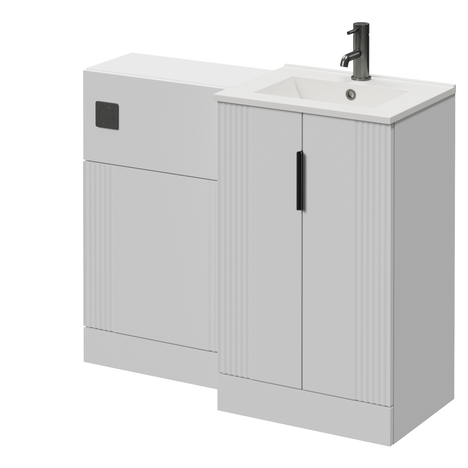 Avant 2 Door Vanity Unit and Toilet Suite with Angel Basin