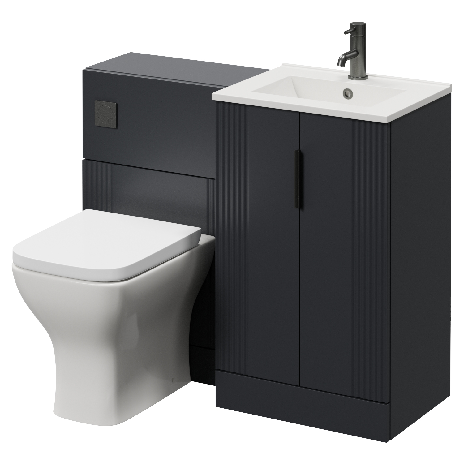 Avant 2 Door Vanity Unit and Toilet Suite with Angel Basin