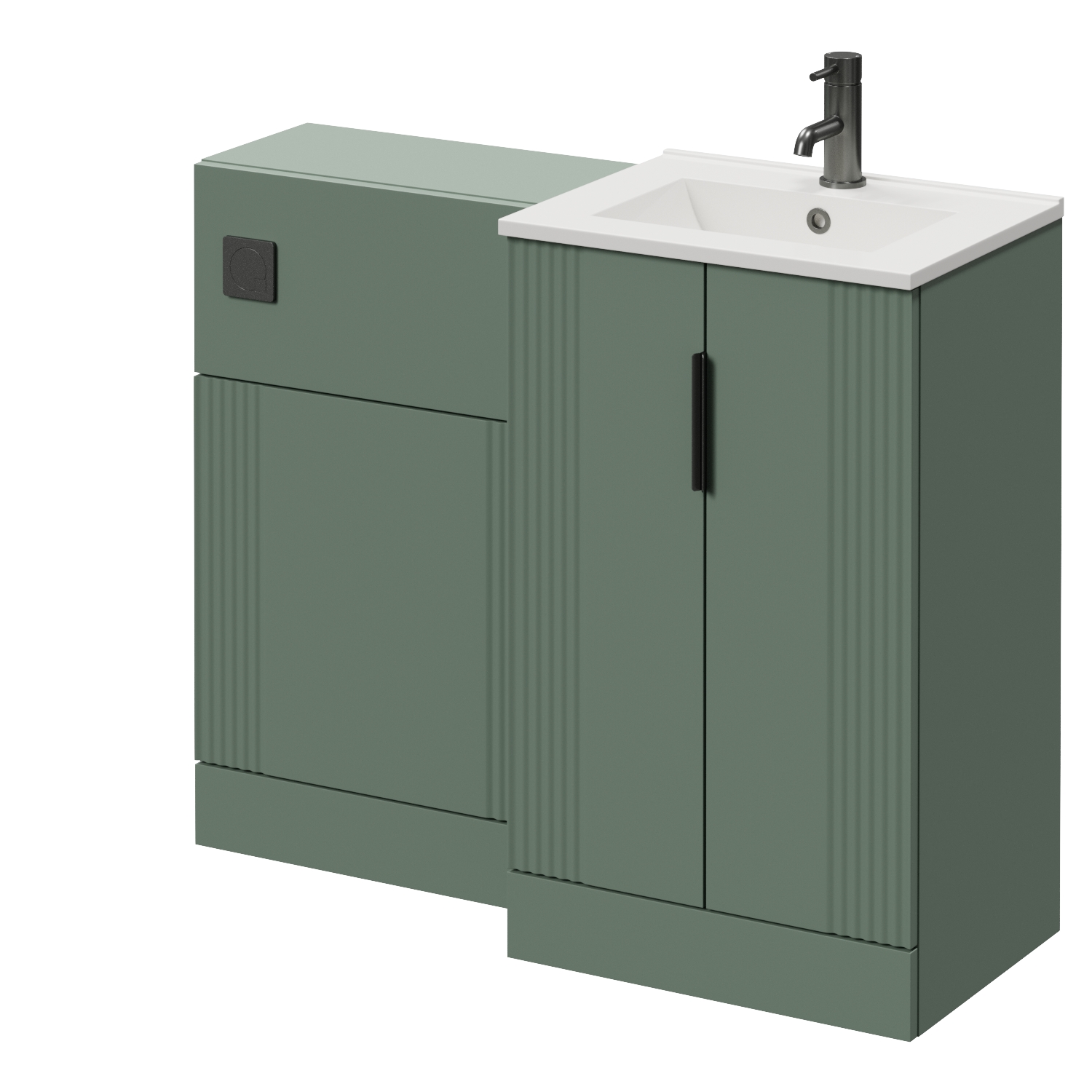 Avant 2 Door Vanity Unit and Toilet Suite with Angel Basin