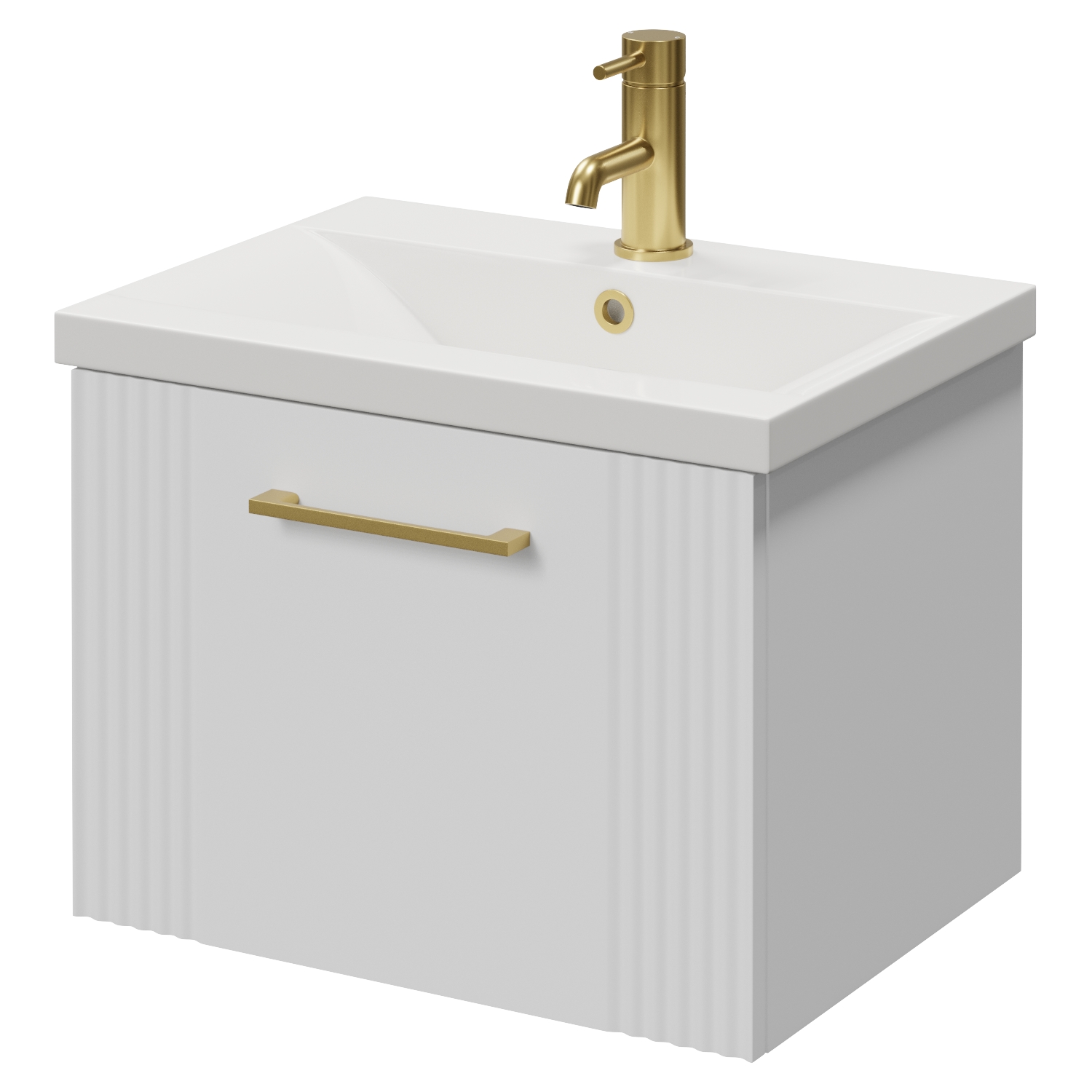 Avant Wall Mounted Single Drawer Vanity Unit with Glide Basin