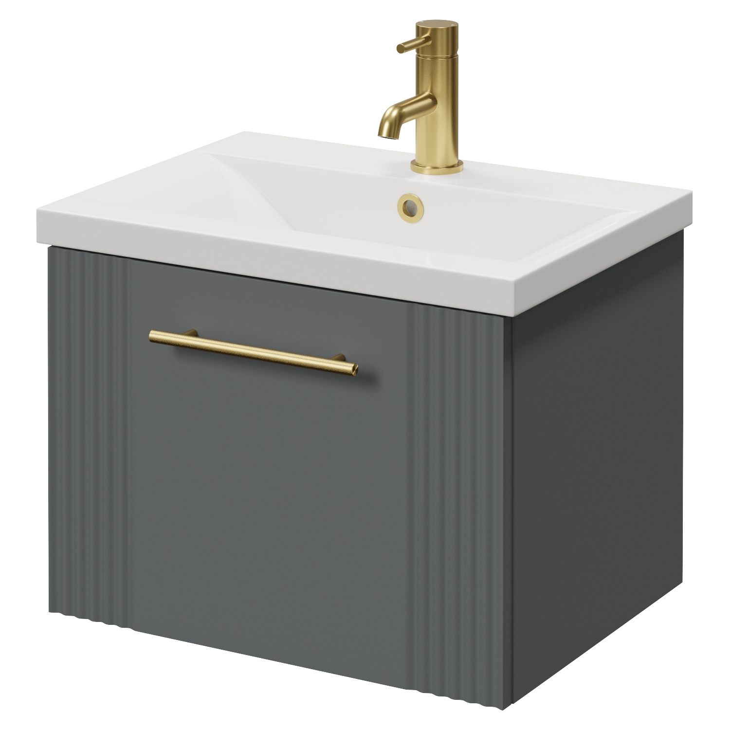 Avant Wall Mounted Single Drawer Vanity Unit with Glide Basin