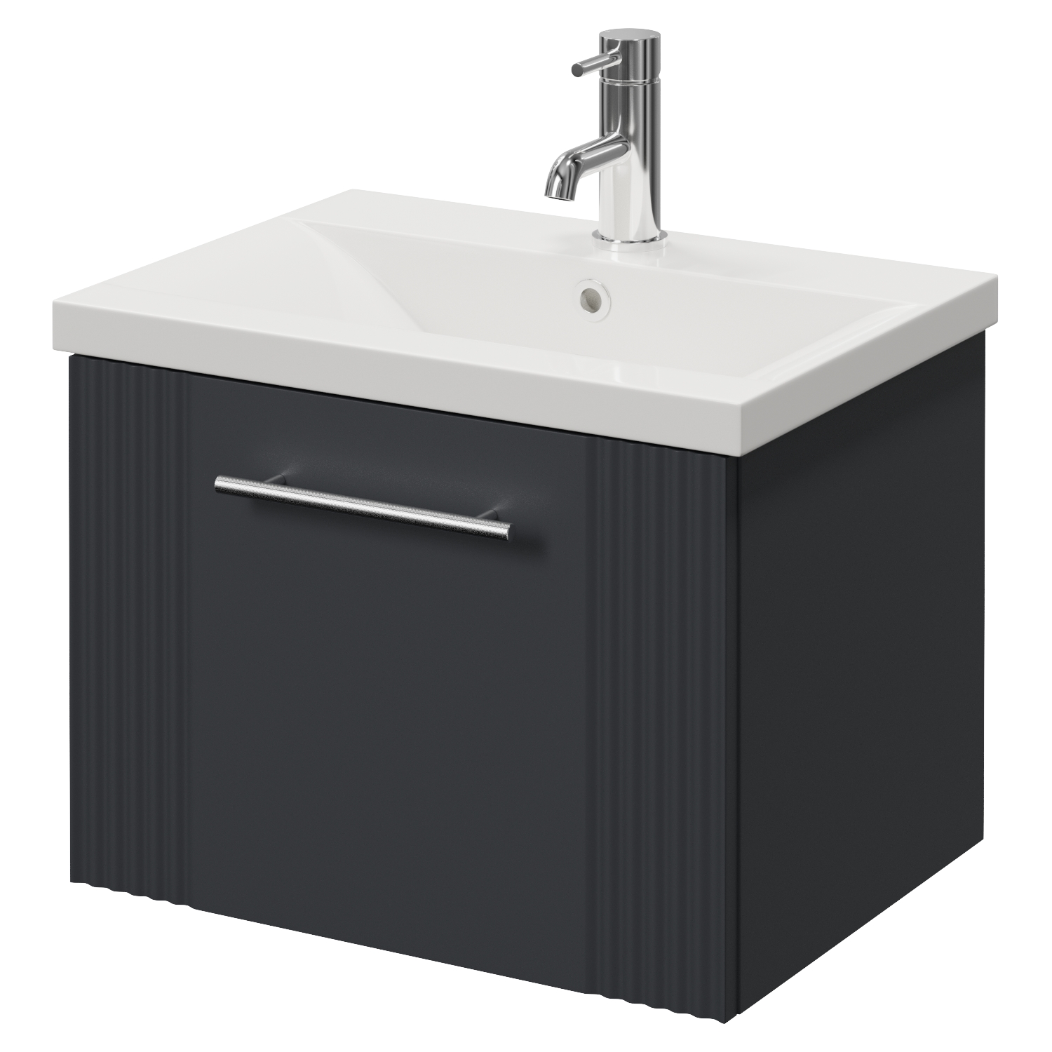 Avant Wall Mounted Single Drawer Vanity Unit with Glide Basin