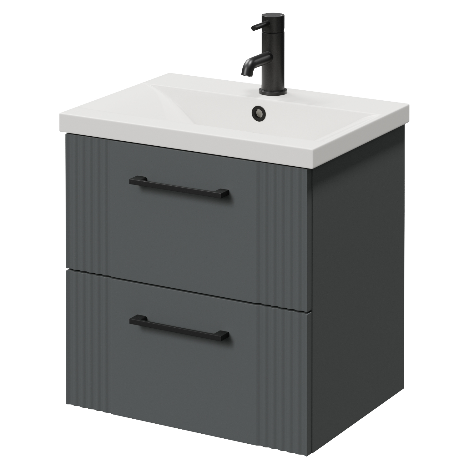 Avant Wall Mounted 2 Drawer Vanity Unit with Glide Basin