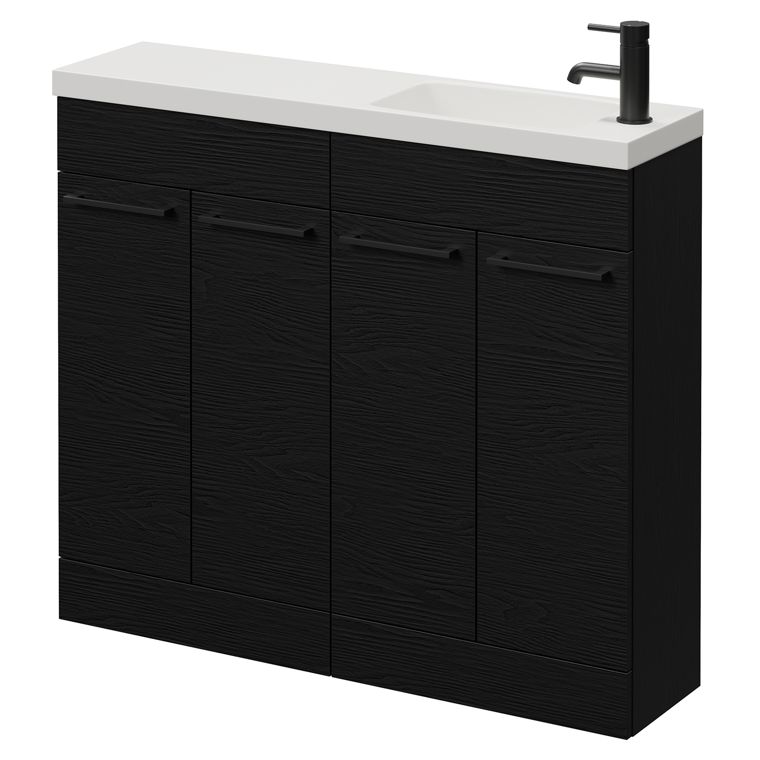 Napoli 250 4 Door Vanity Unit with Round Silvo Basin