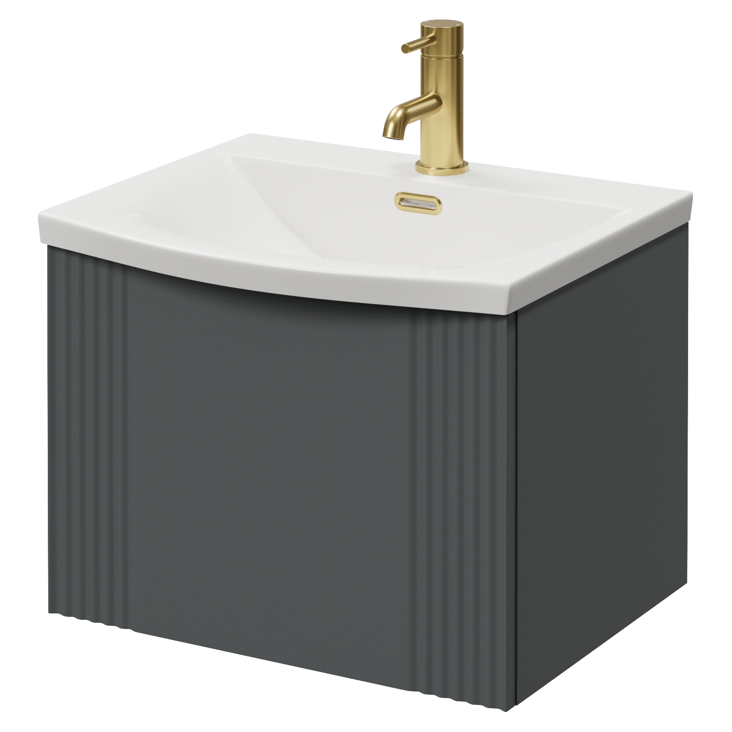 Avant Wall Mounted Single Drawer Vanity Unit Arc Basin