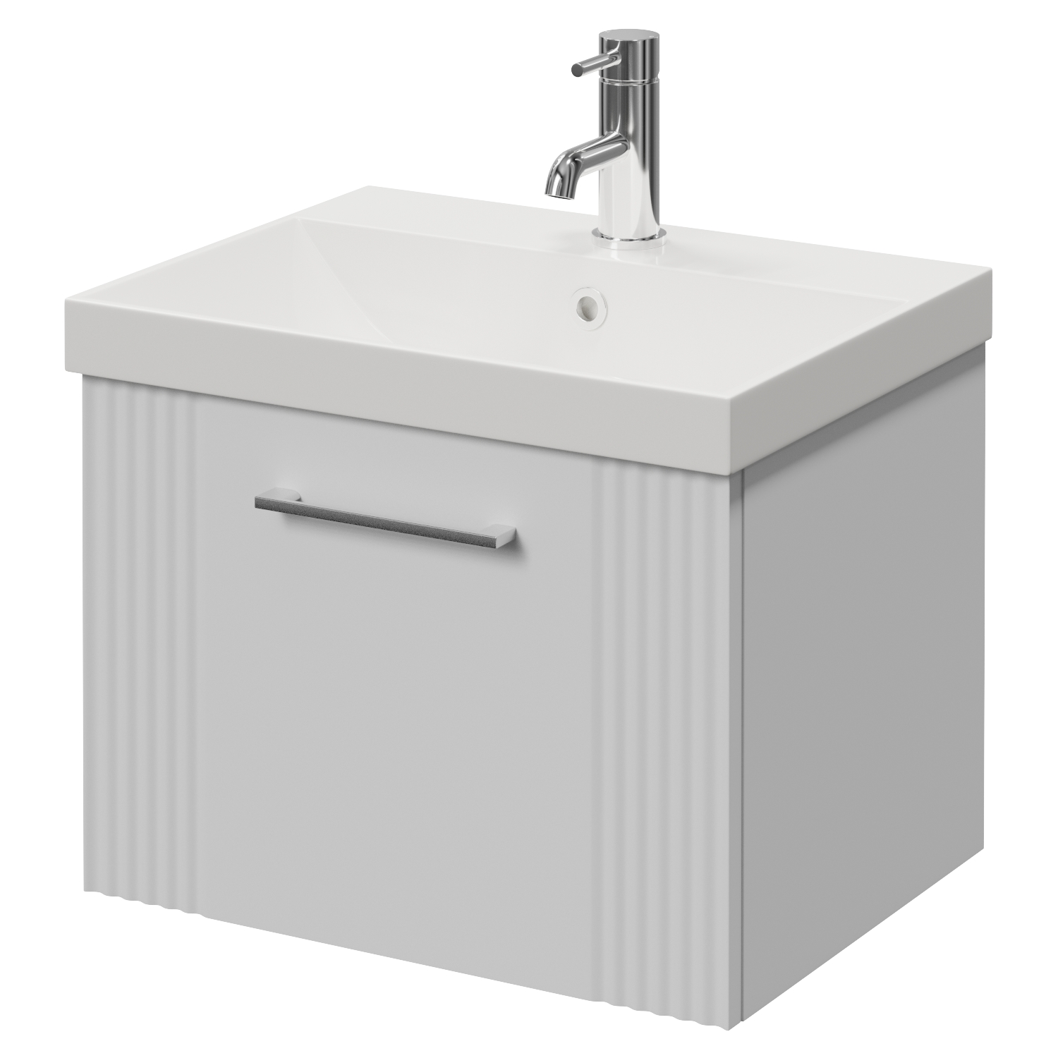 Avant Wall Mounted Single Drawer Vanity Unit with Rimini Basin