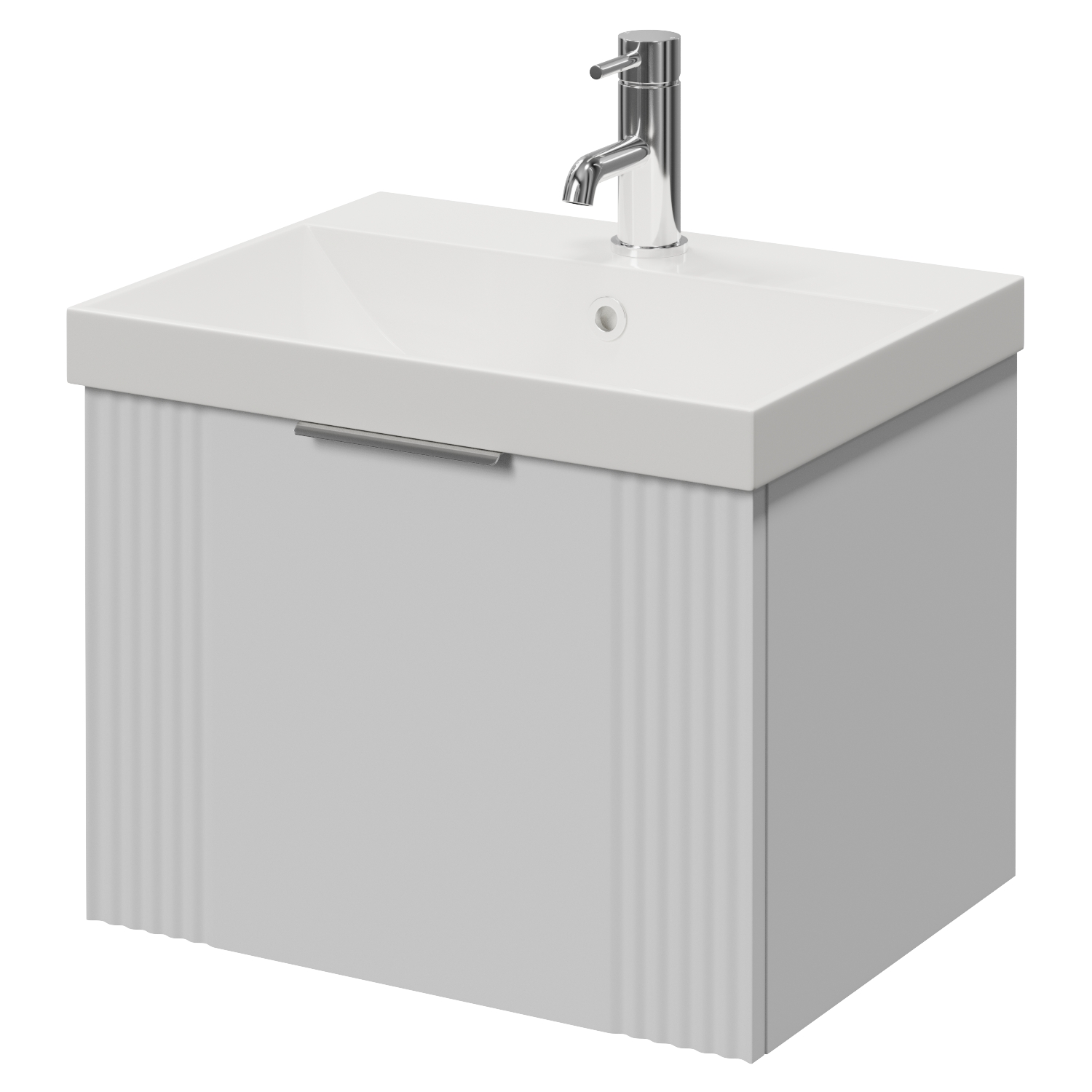 Avant Wall Mounted Single Drawer Vanity Unit with Rimini Basin