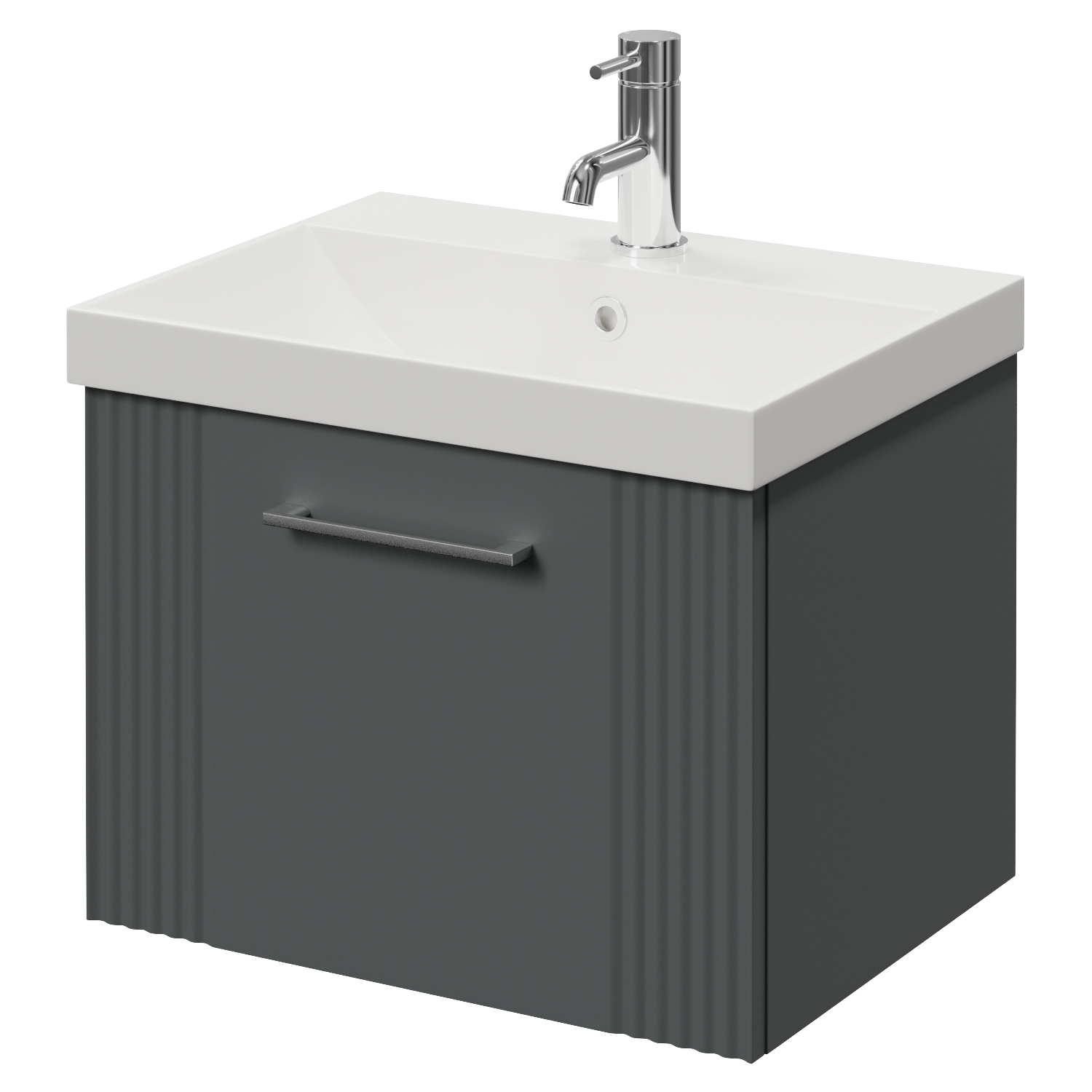 Avant Wall Mounted Single Drawer Vanity Unit with Rimini Basin